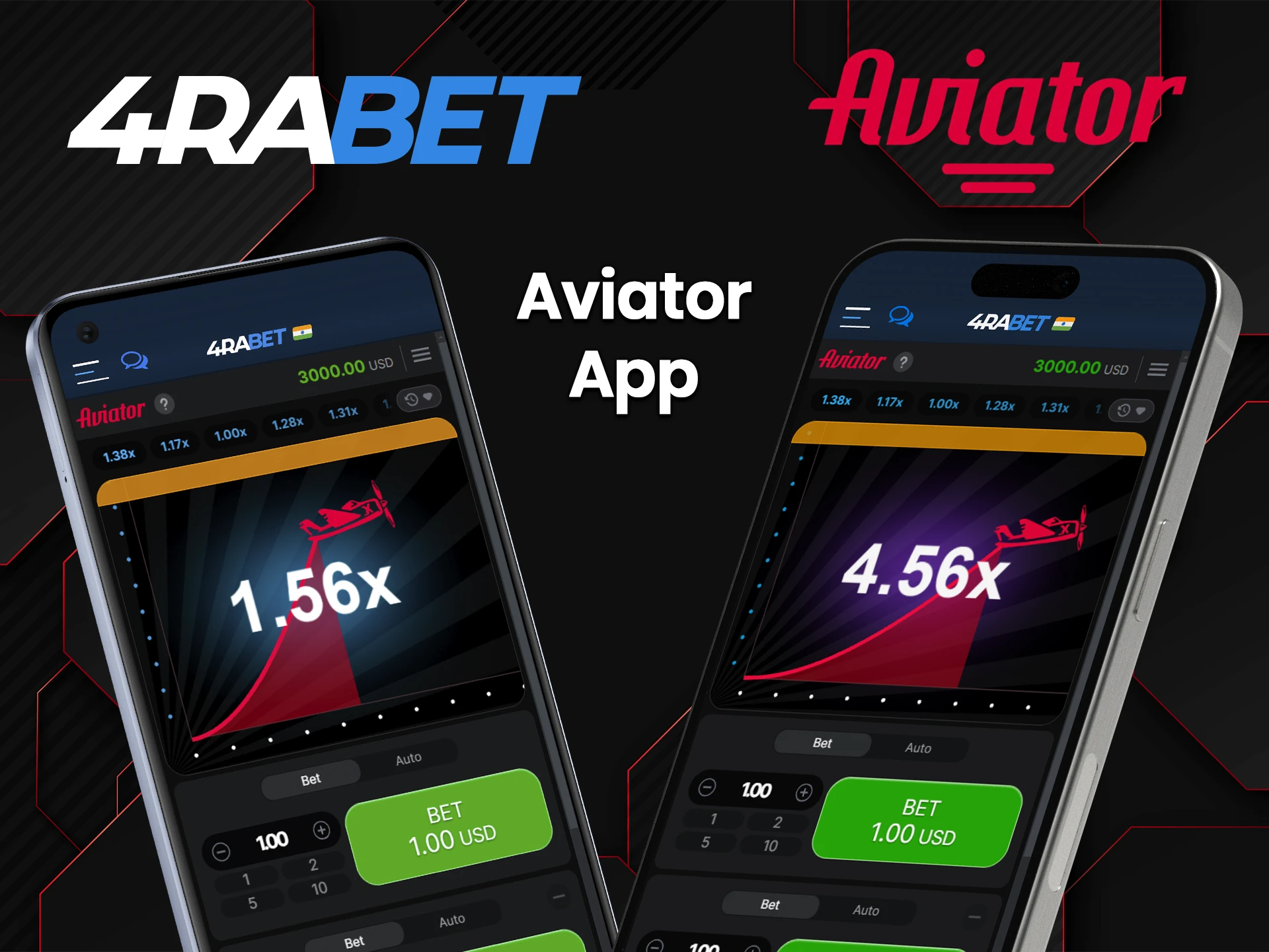 Download the 4rabet app to play Aviator anywhere.