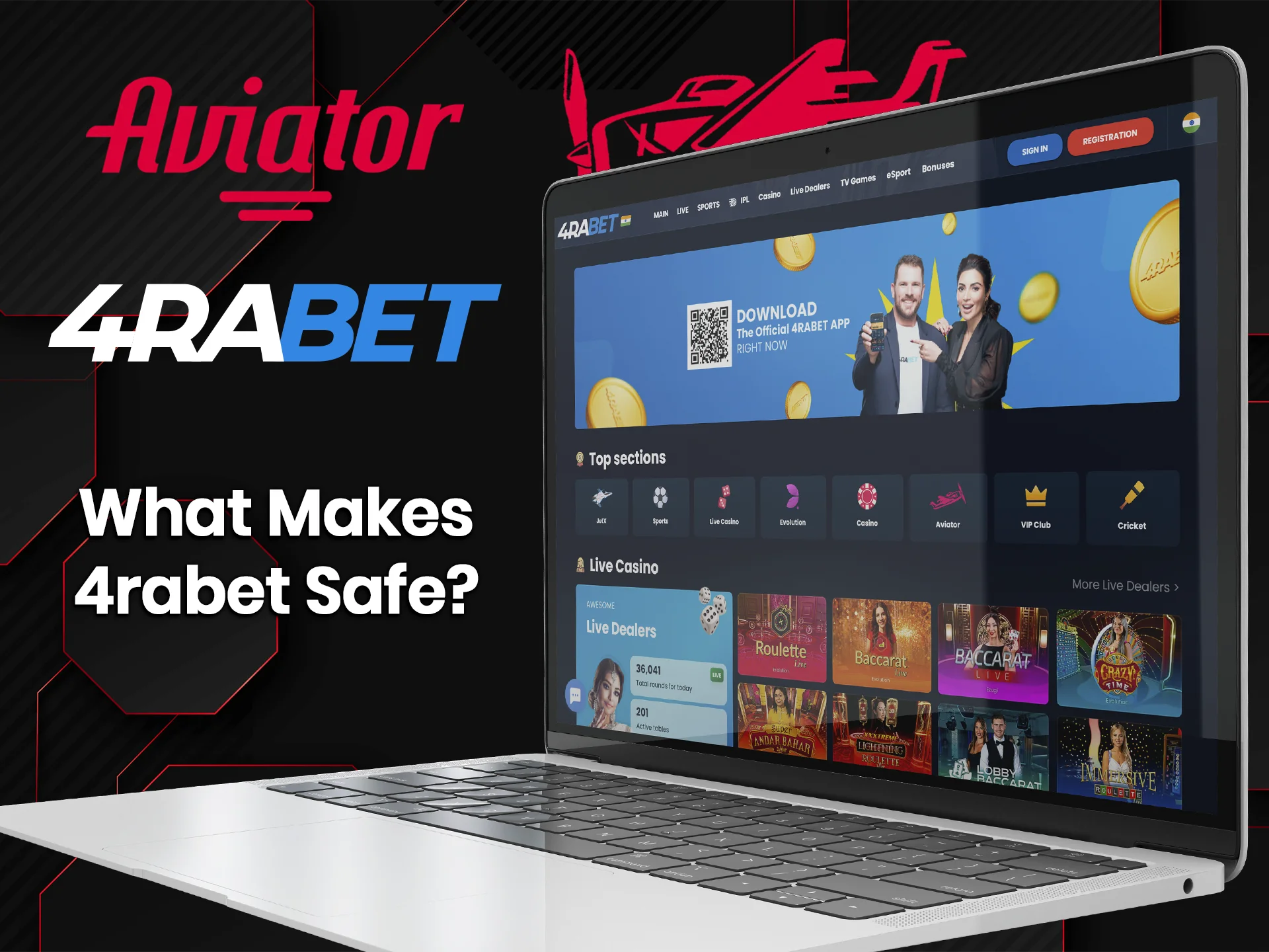 Don't worry about the security of your data and enjoy playing Aviator at 4rabet.