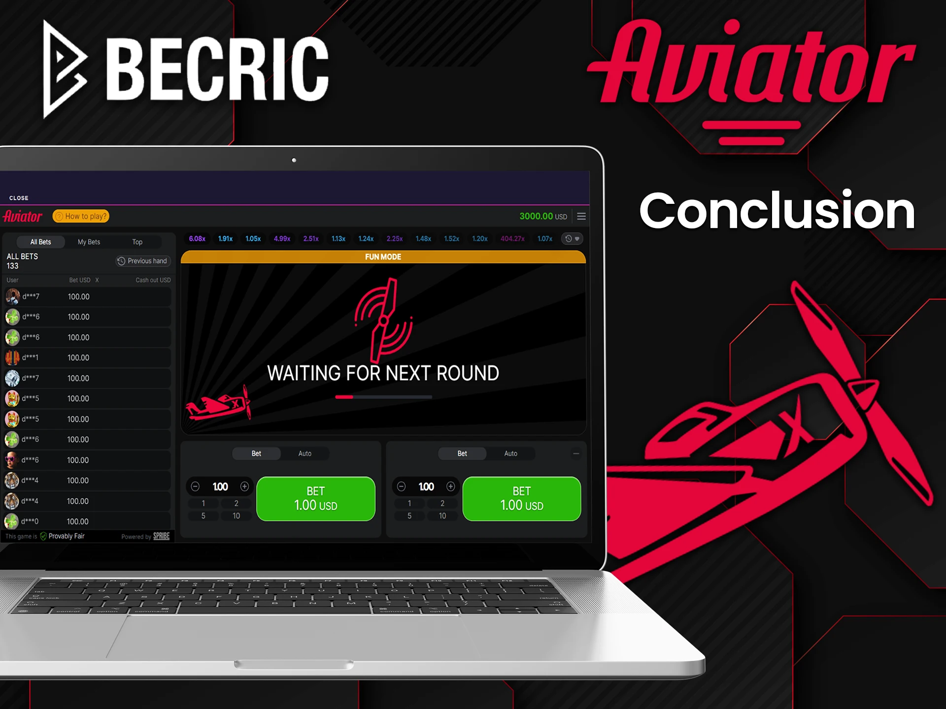 Becric platform will give you amazing emotions in Aviator game.