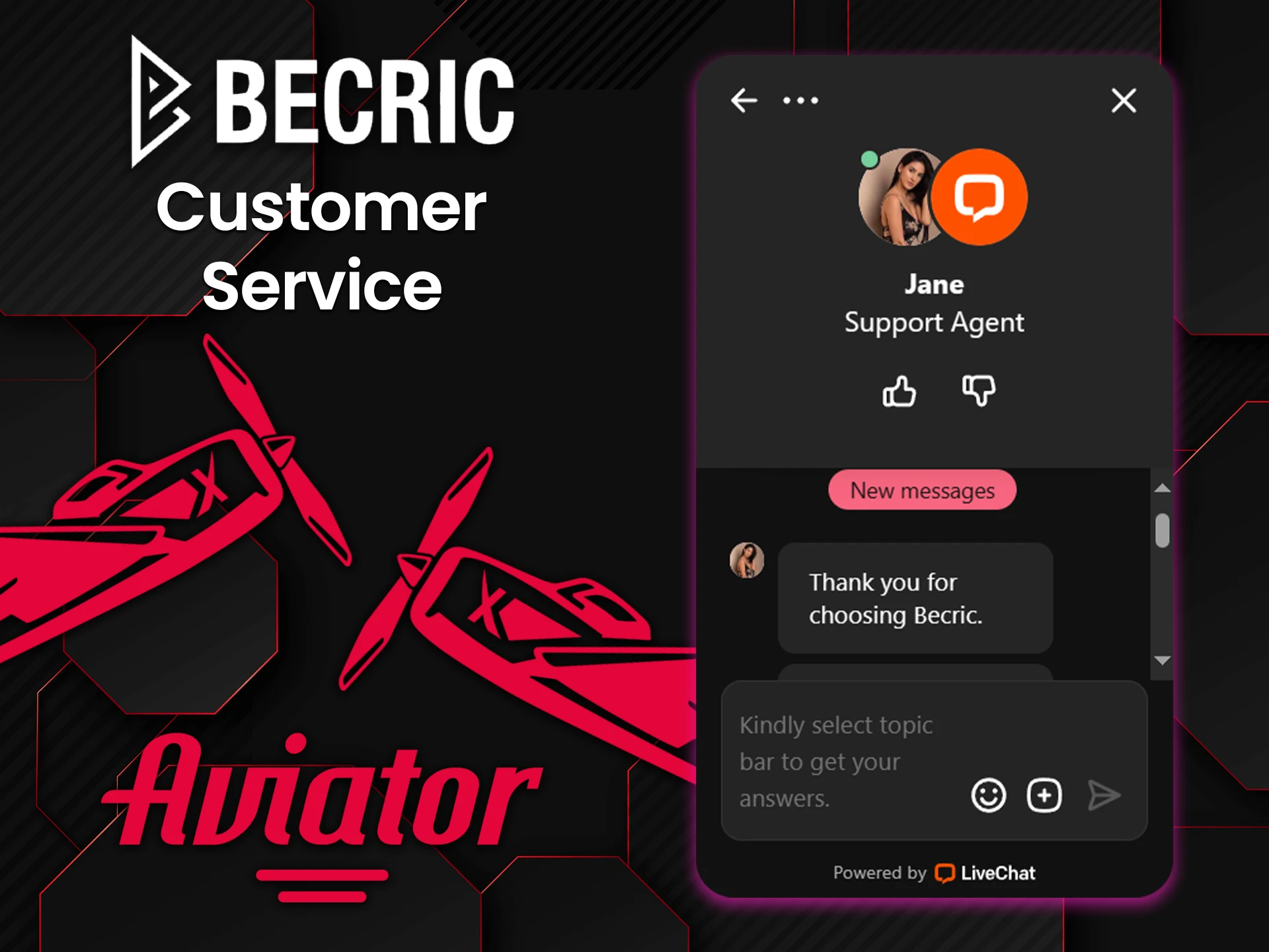 Becric's specialists are available 24/7 to answer your questions regarding the Aviator game.