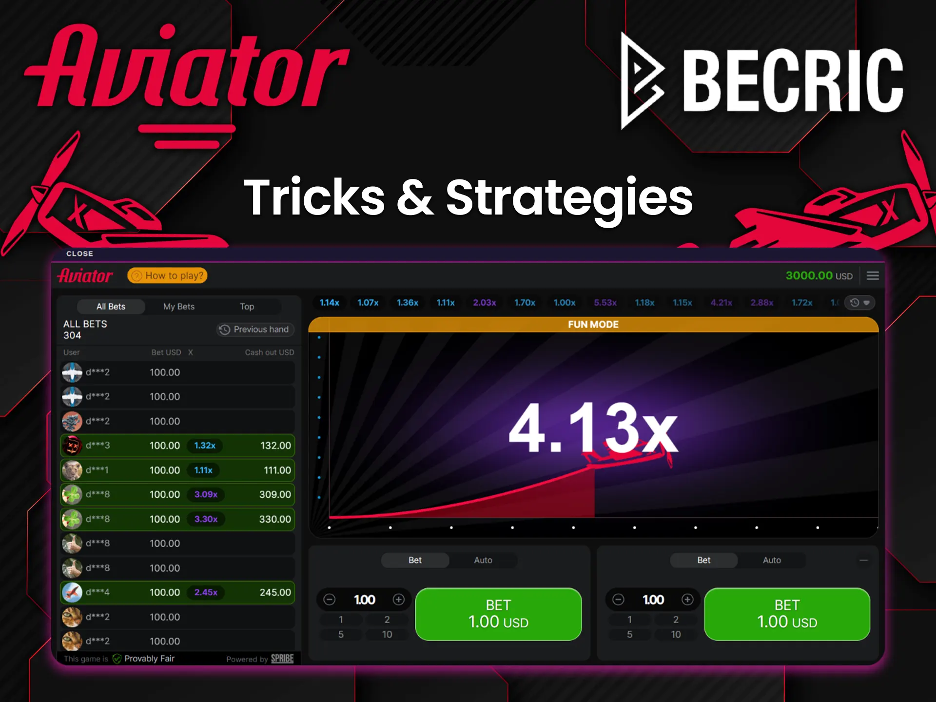 Find out what lifehacks of Aviator will help you of winning money in Becric.