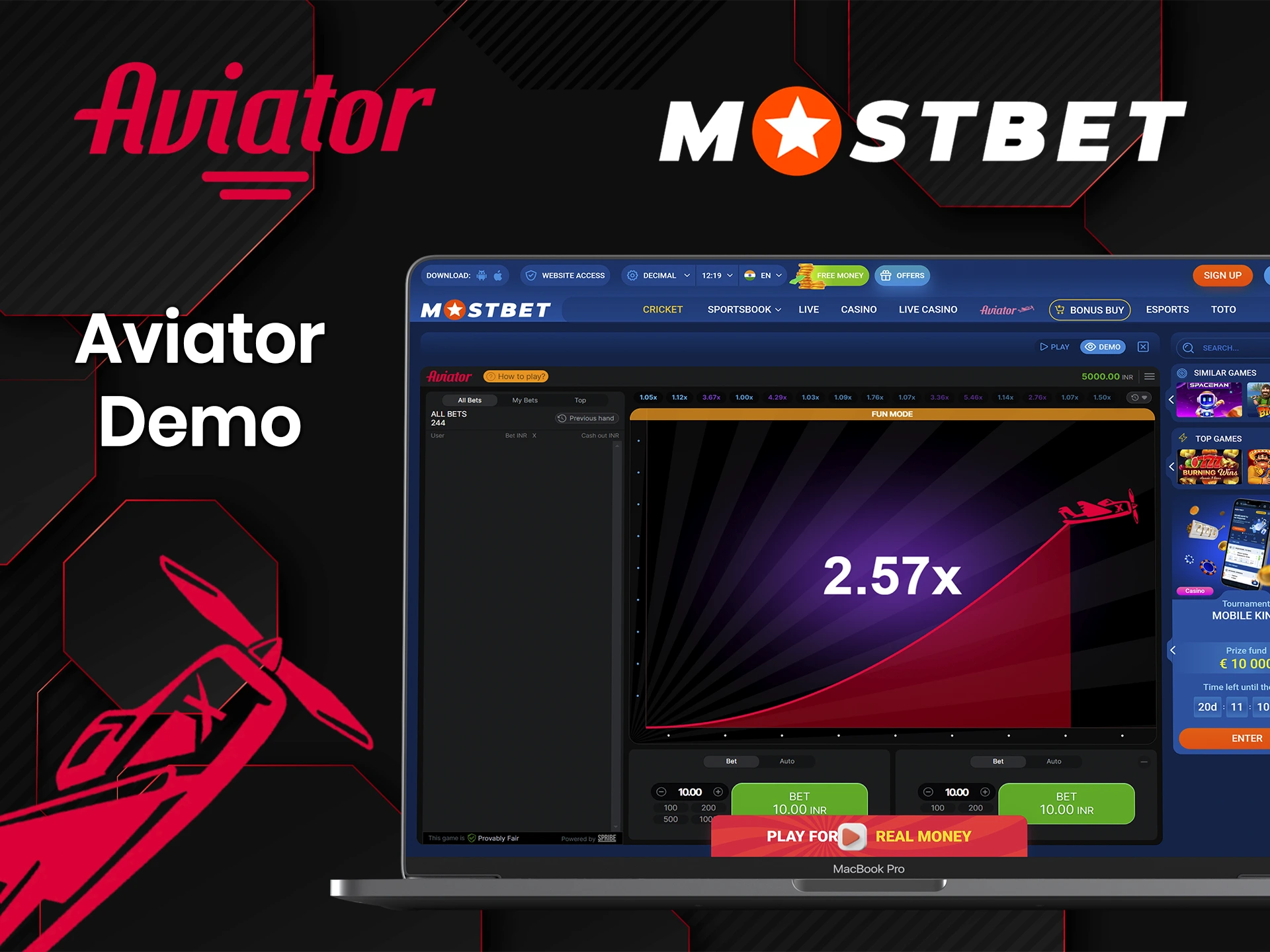 Try the Aviator demo at Mostbet to learn the rules of the game.