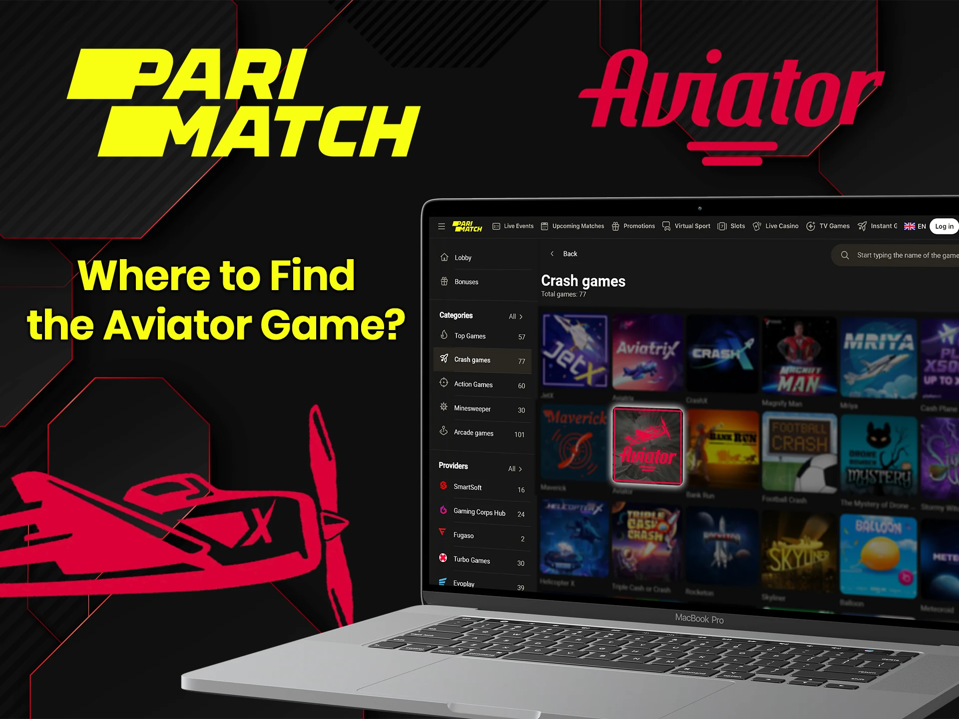 Learn how to find an Aviator game quickly and easily on the Parimatch website.