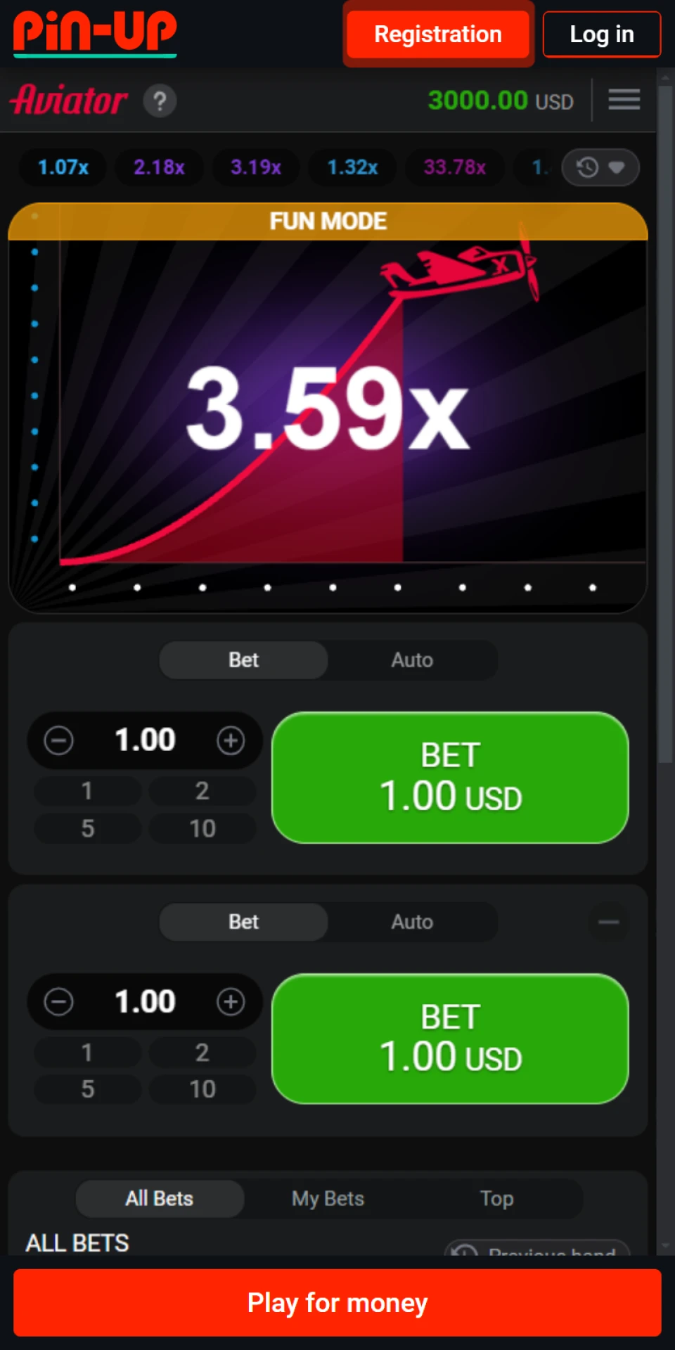 Spend time in the game Aviator with Pin Up.