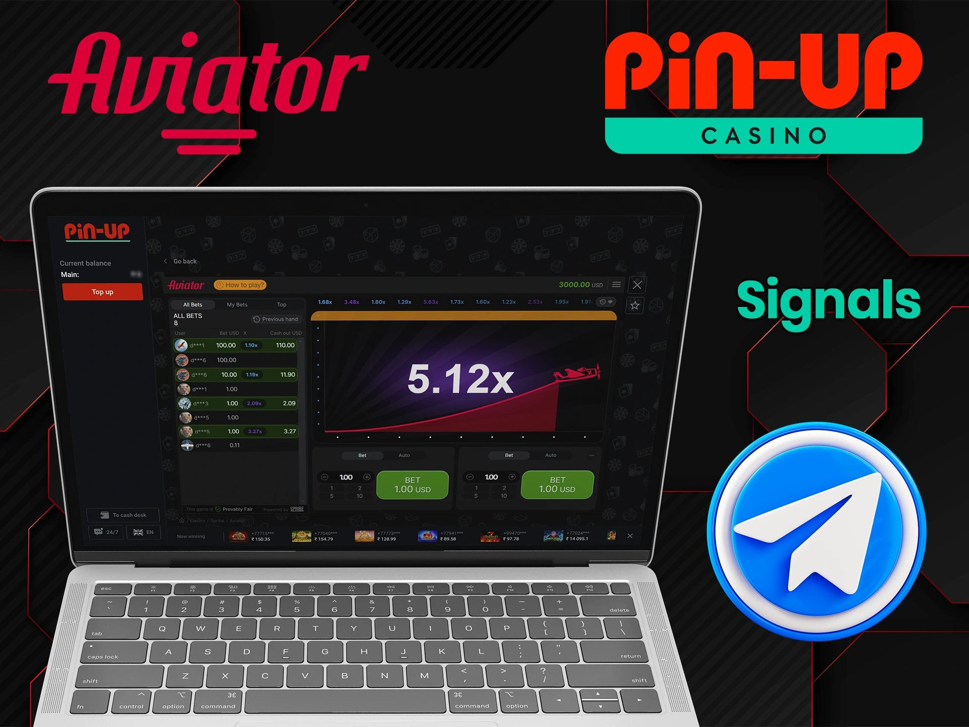 Pin Up Casino's Telegram channel does not provide signals about Aviator.