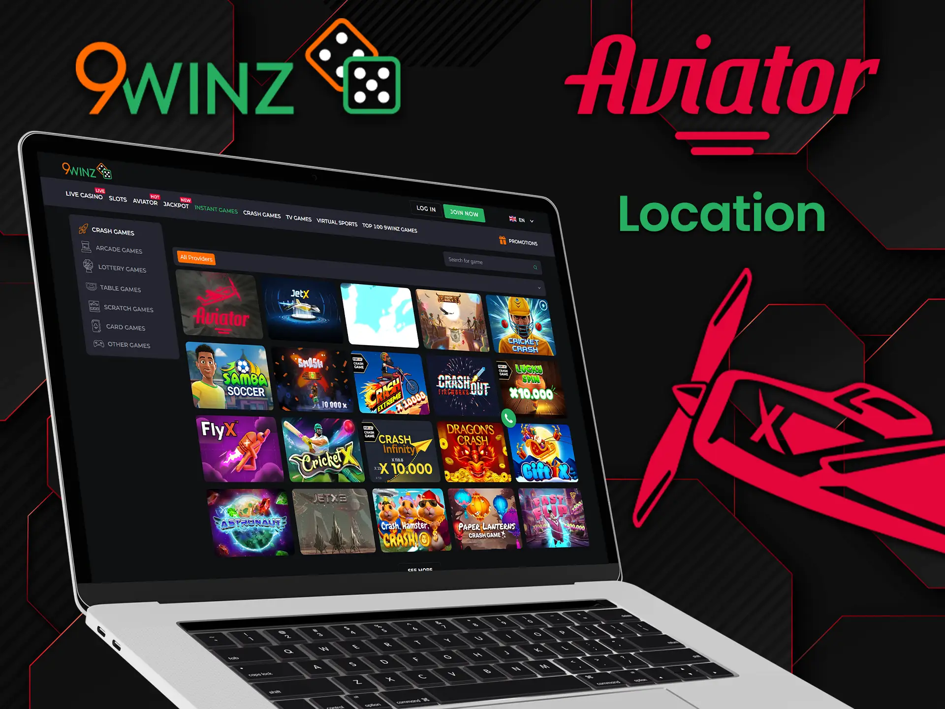 Finding the Aviator game on the 9winz website is easy.