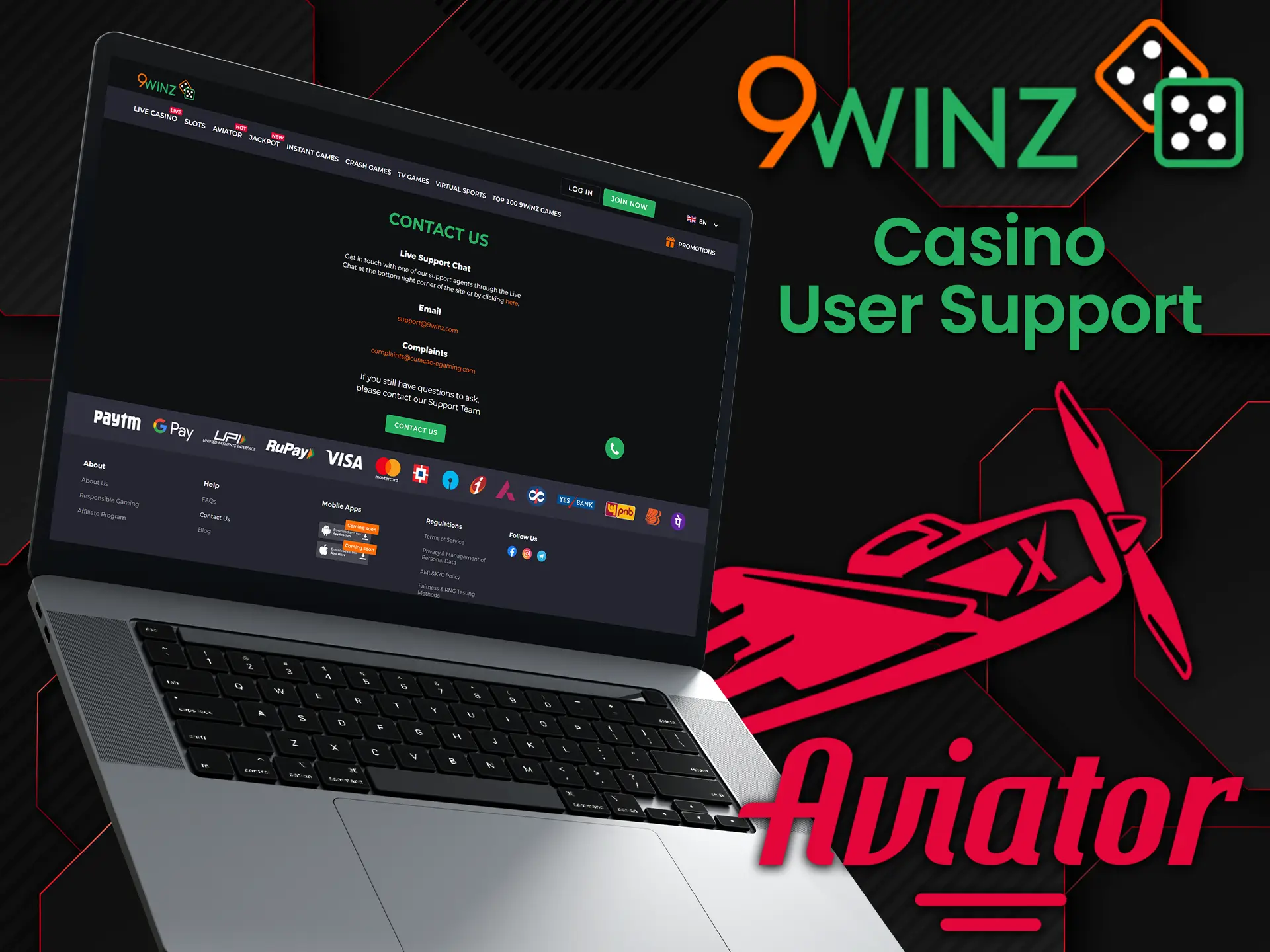 Contact 9winz support if you have any questions.