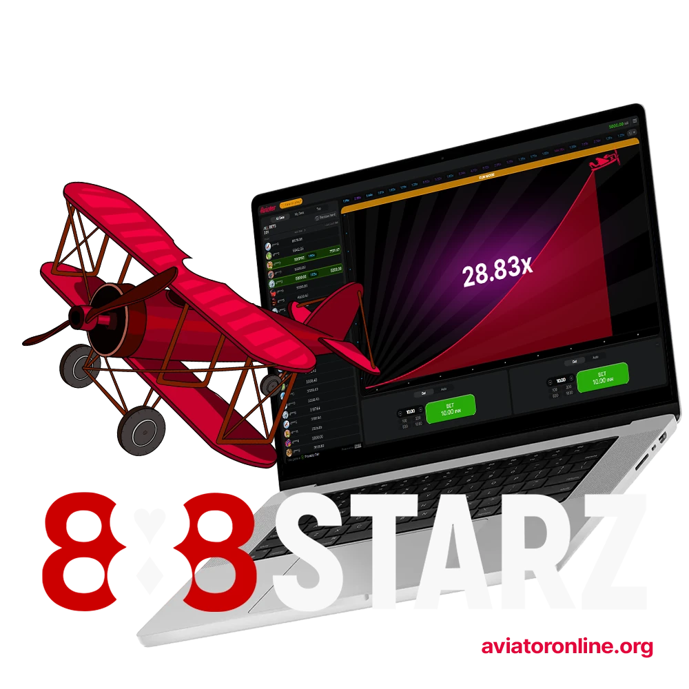 Visit the 888starz website and play the Aviator game.