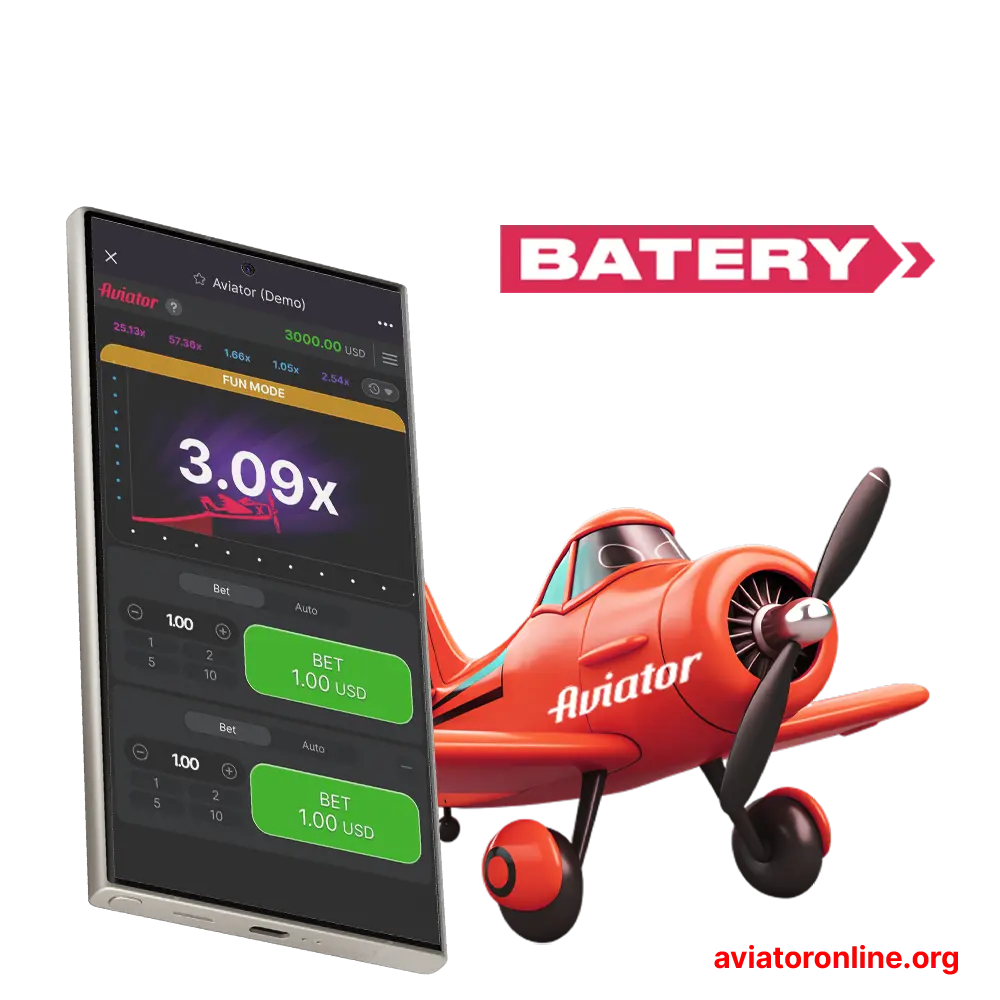 Download the Batery app to play Aviator.