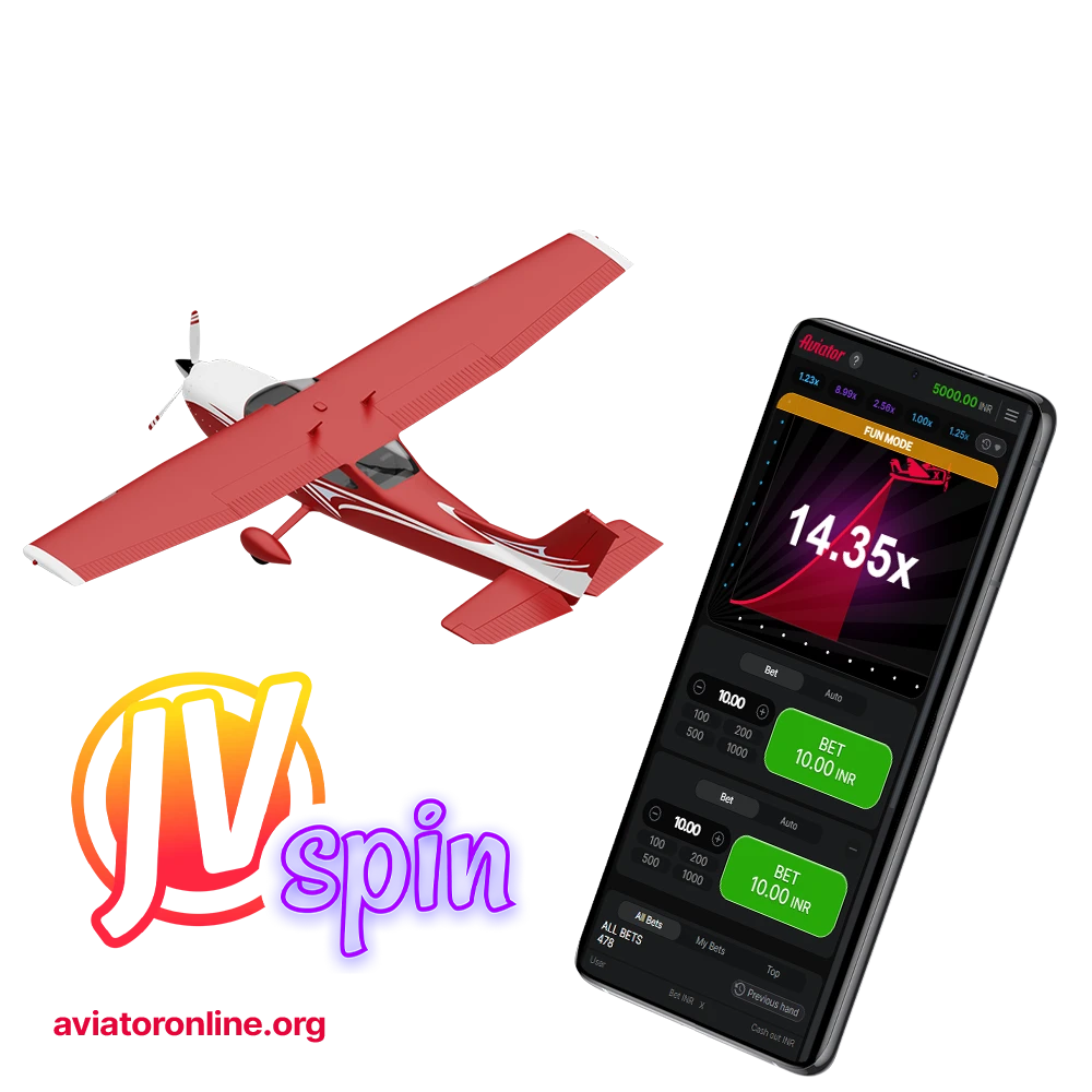 Enjoy the Aviator game by downloading the JV Spin app.