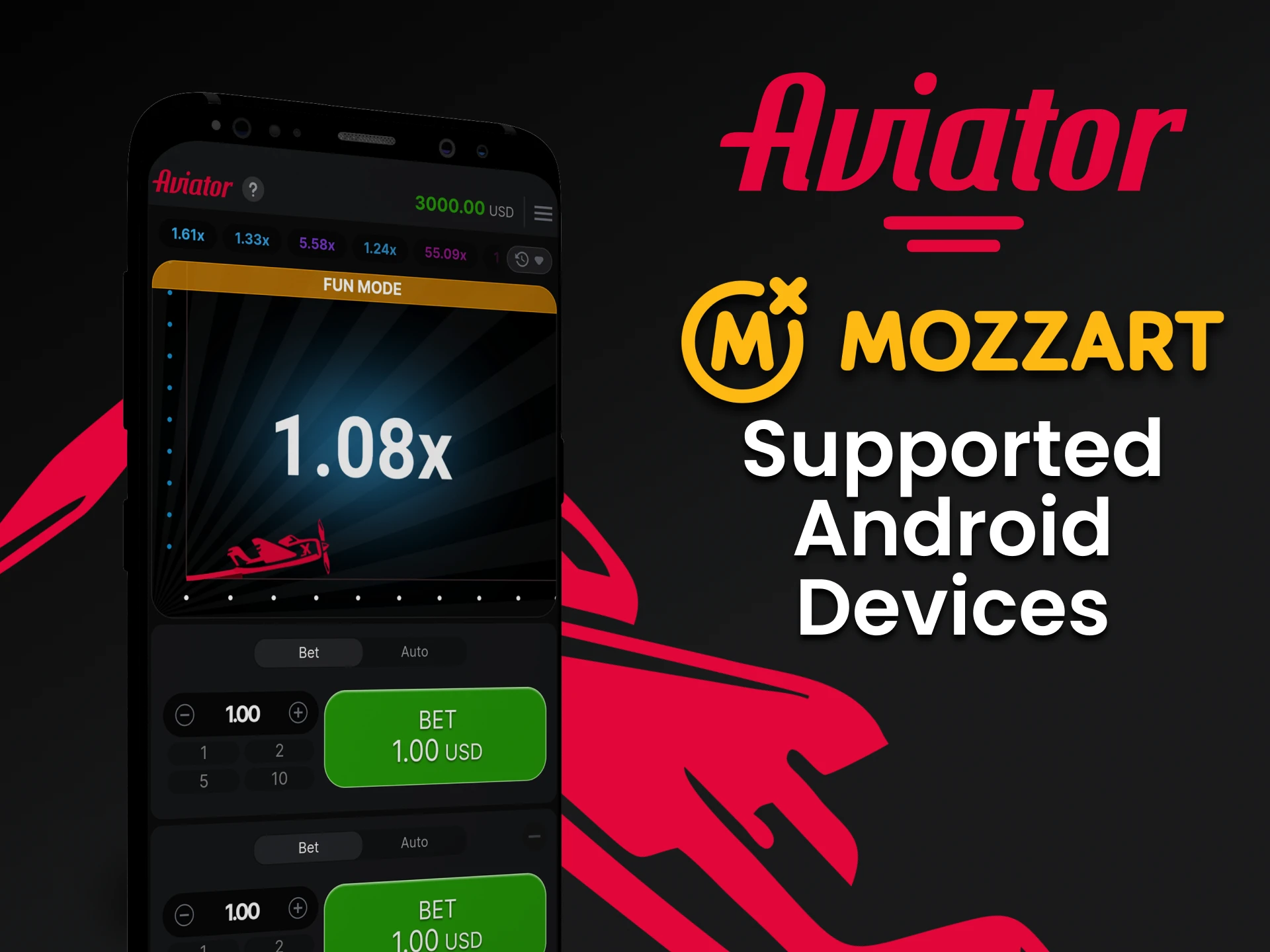 Download the Mozzart app to play Aviator on iOS.