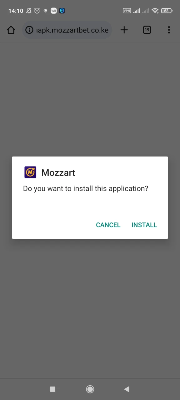 Start installing the Mozzart application to play Aviator on Android.