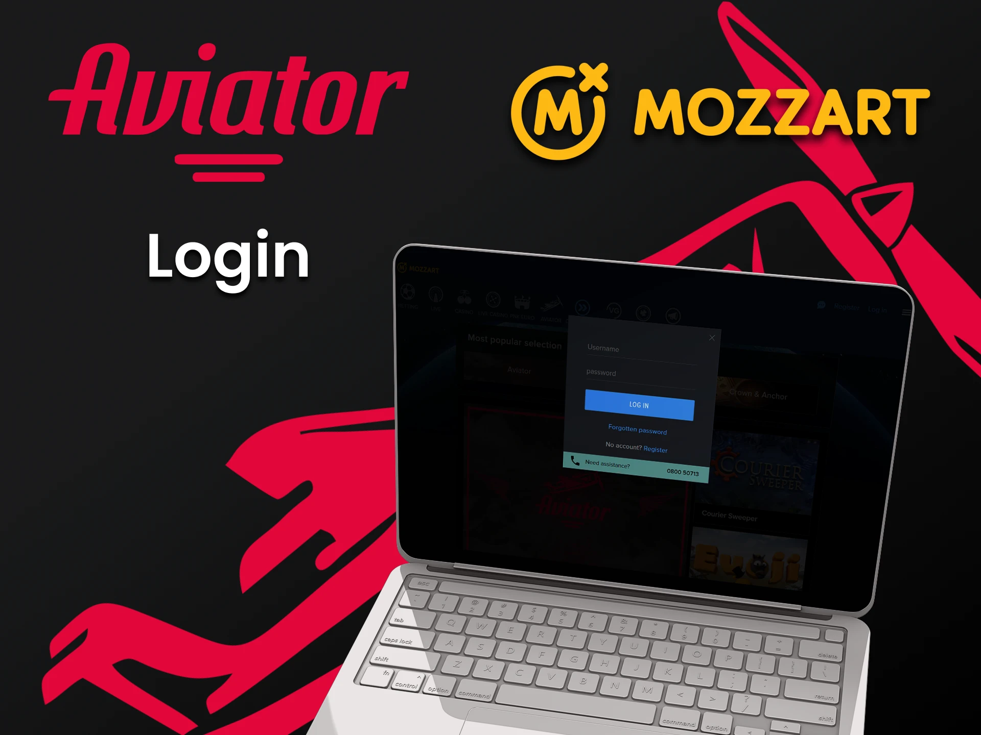 To start playing Aviator you need to log into your personal Mozzart account.