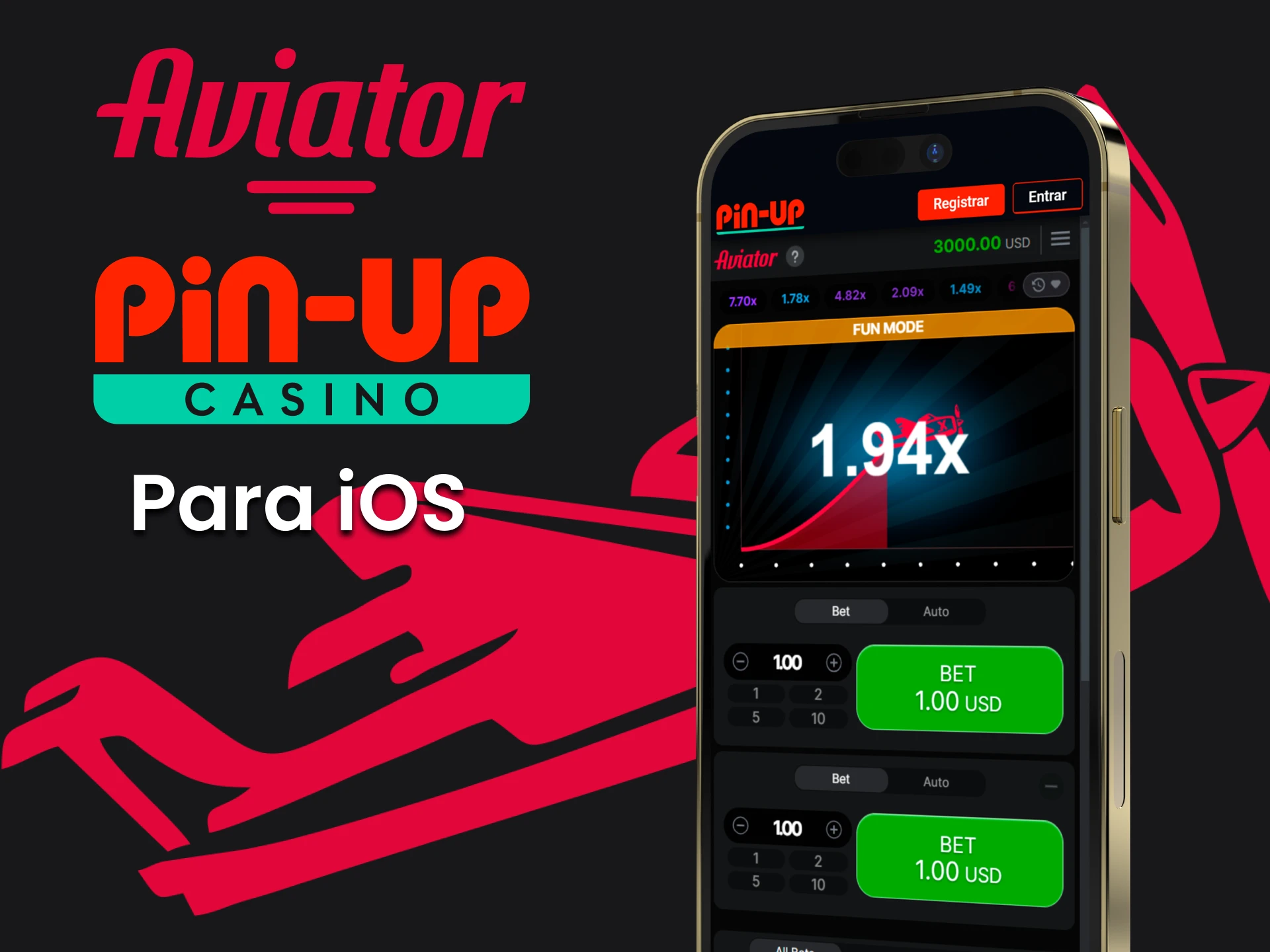 Faca o download do aplicativo Pin Up para iOS para jogar Aviator.