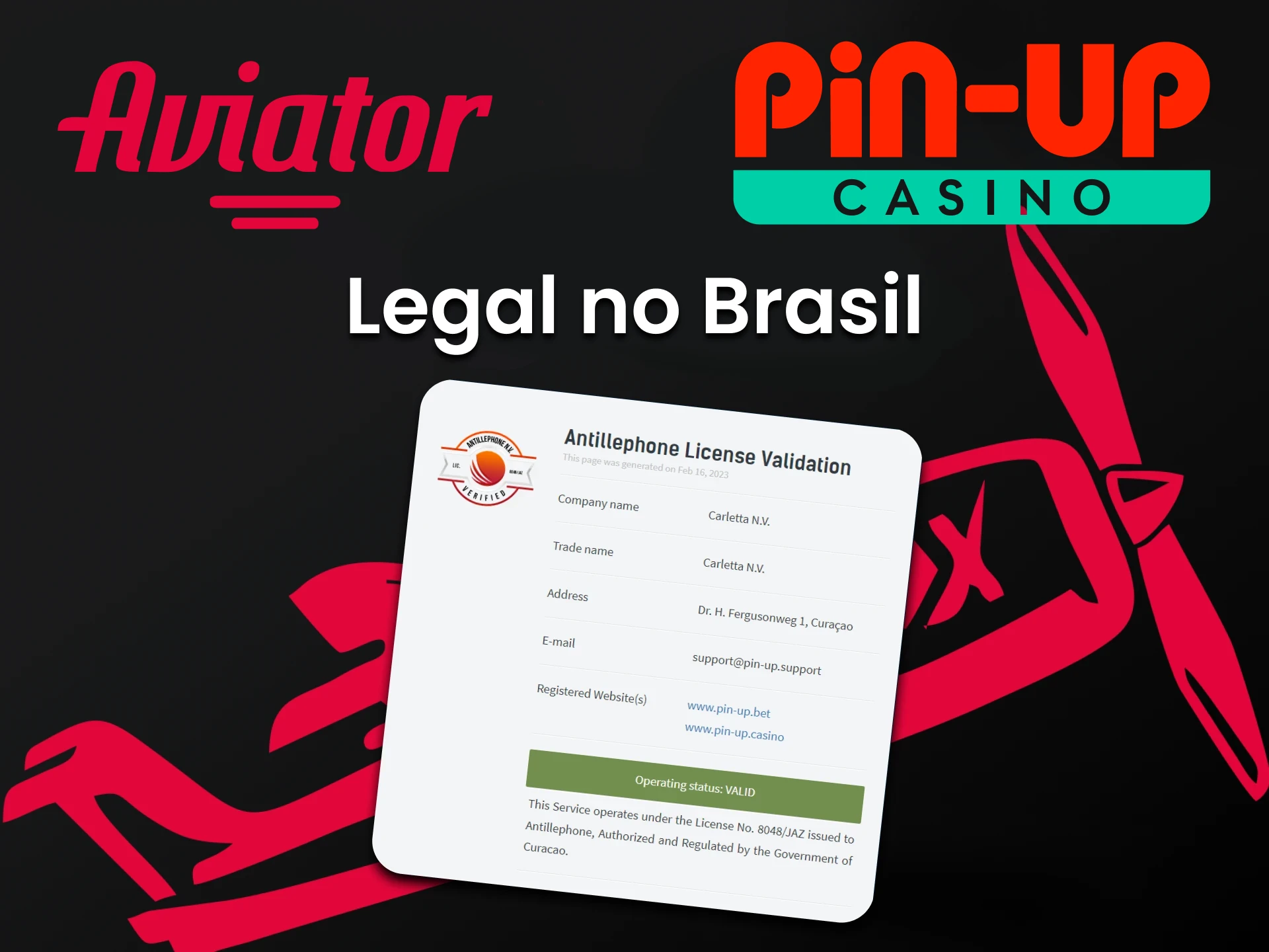 Jogar Aviador no Pin Up e absolutamente legal.