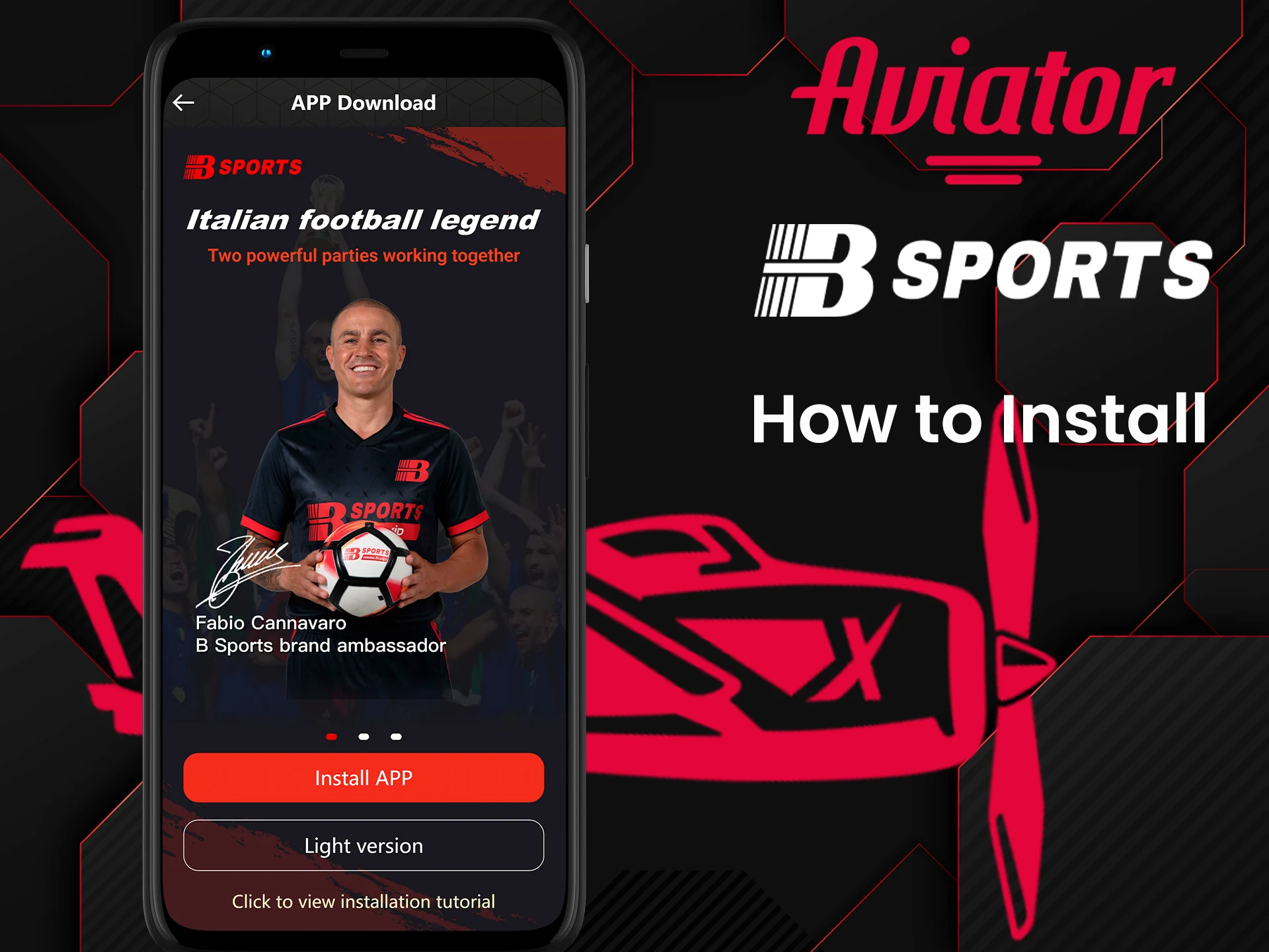 How to start installation of the the Bsports Aviator app.