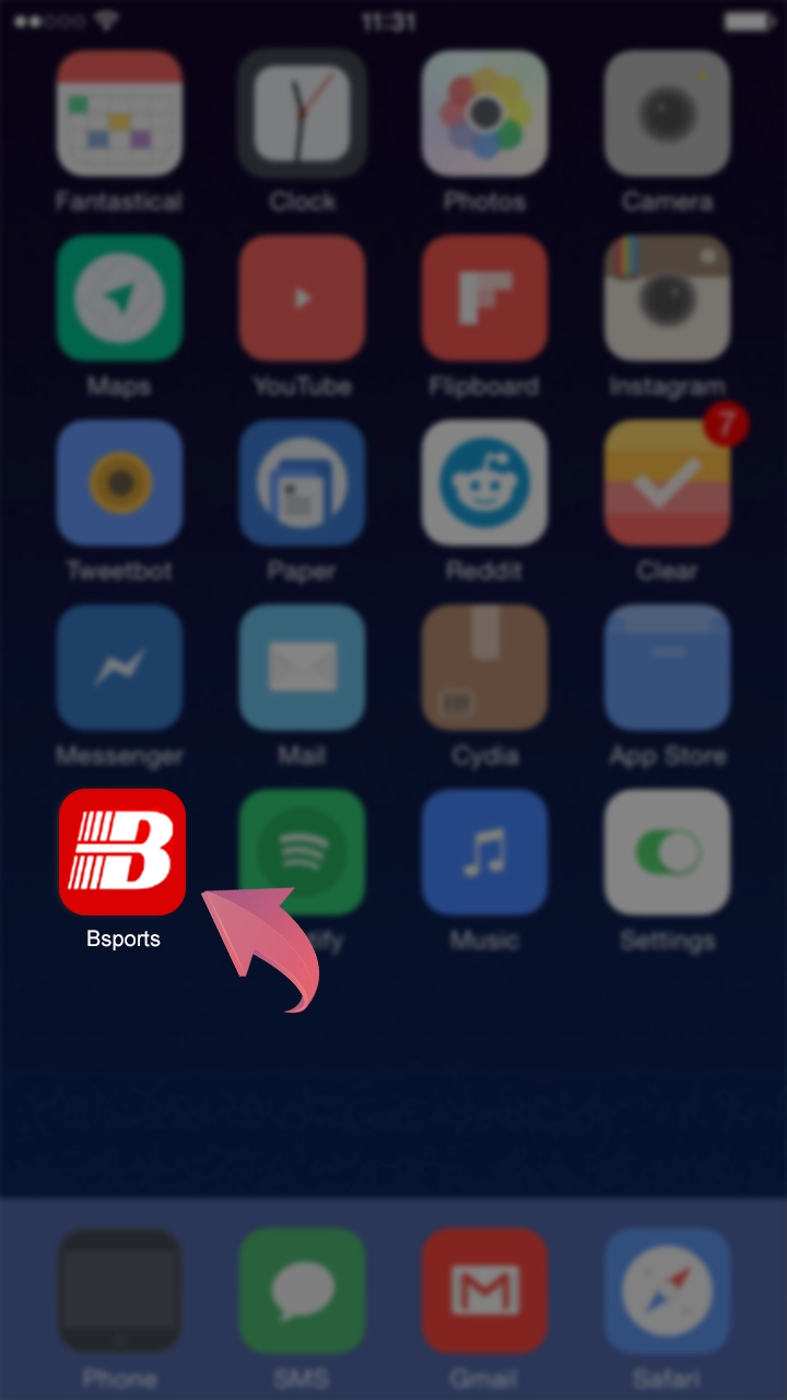 Tap the Bsports app icon on your iOS device and start playing.