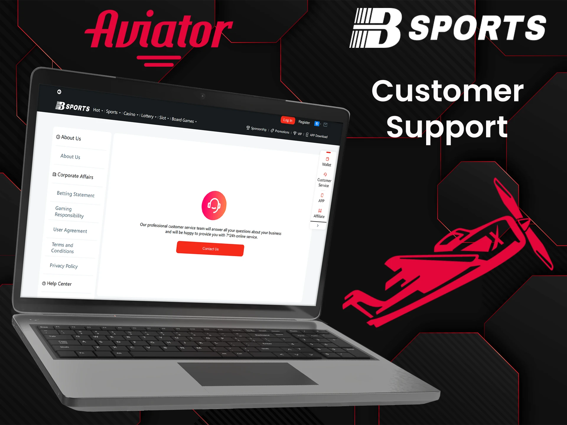 How to contact customer service at Bsports.