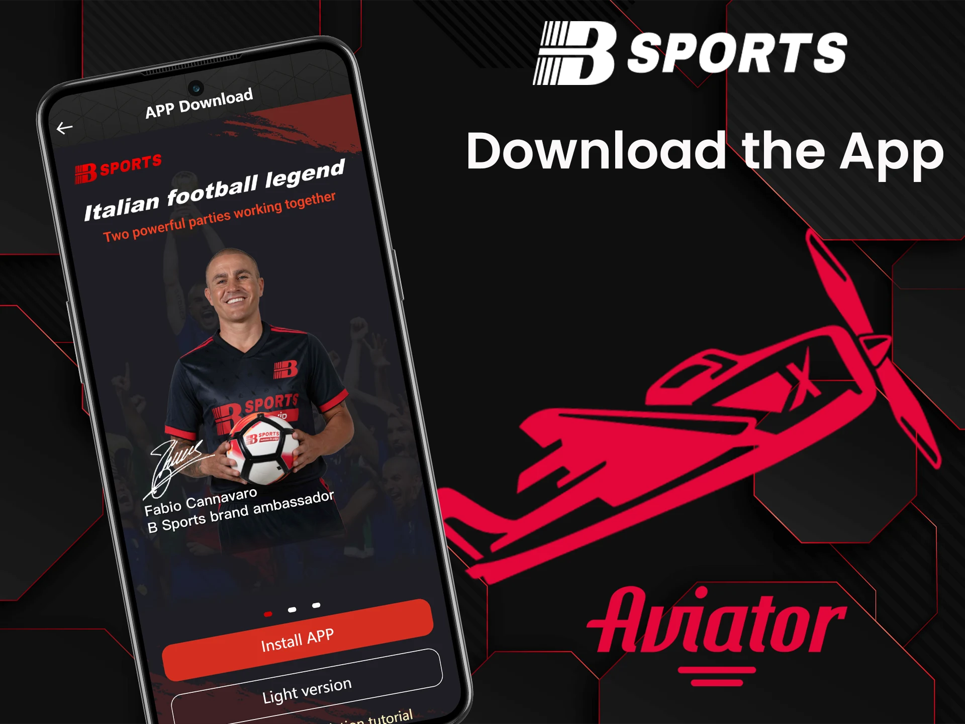 Download the Bsports app for your mobile device.