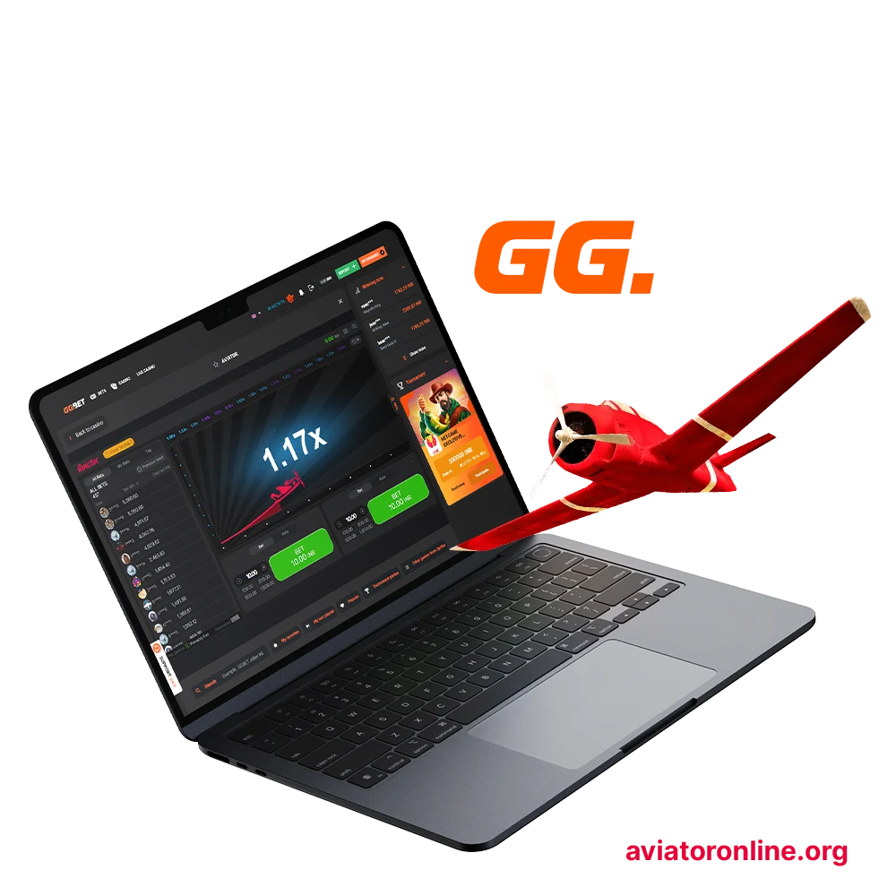 Visit the GGBet platform and play the popular Aviator game.