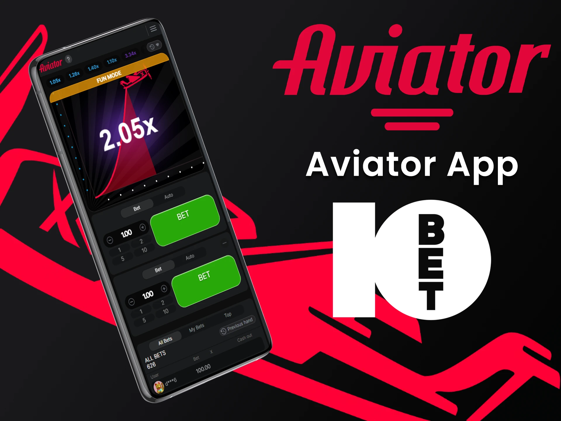 You can play Aviator on the 10Bet mobile app.