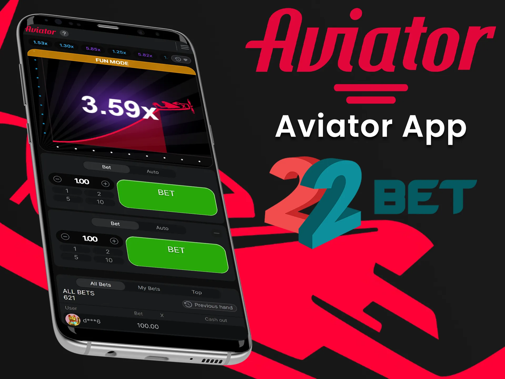 One of the best apps to play Aviator in Sri Lanka is 22Bet.