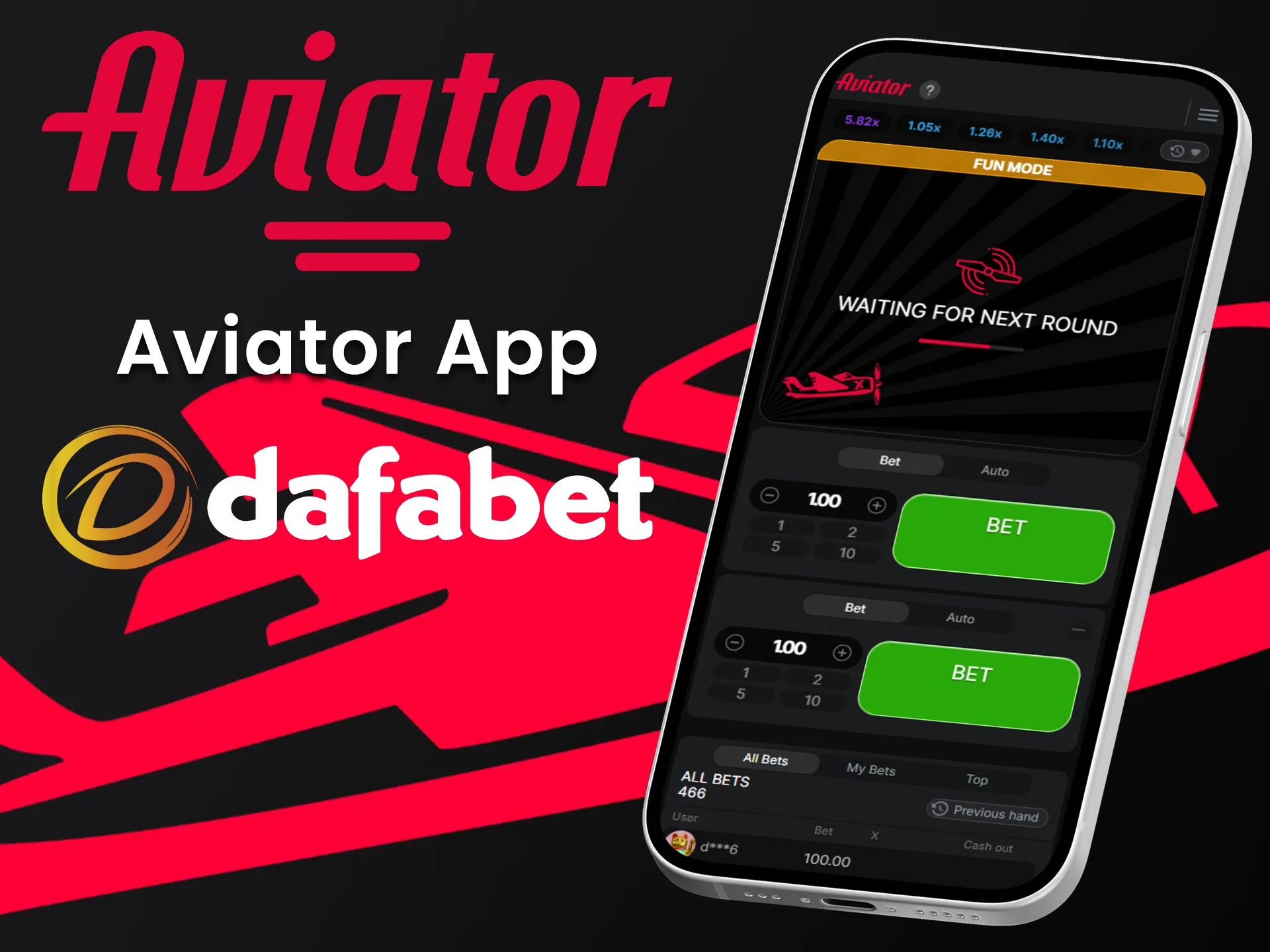 You can play Aviator using the Dafabet app.