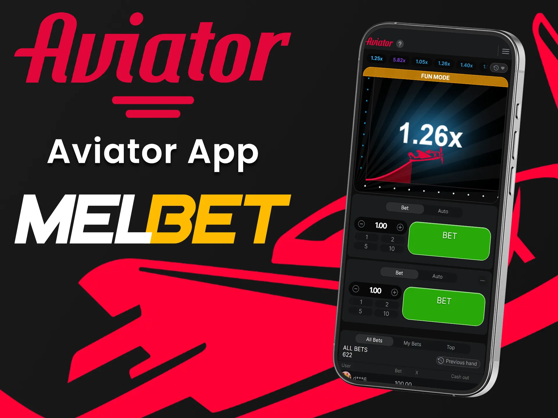 The Melbet app is perfect for playing aviator.