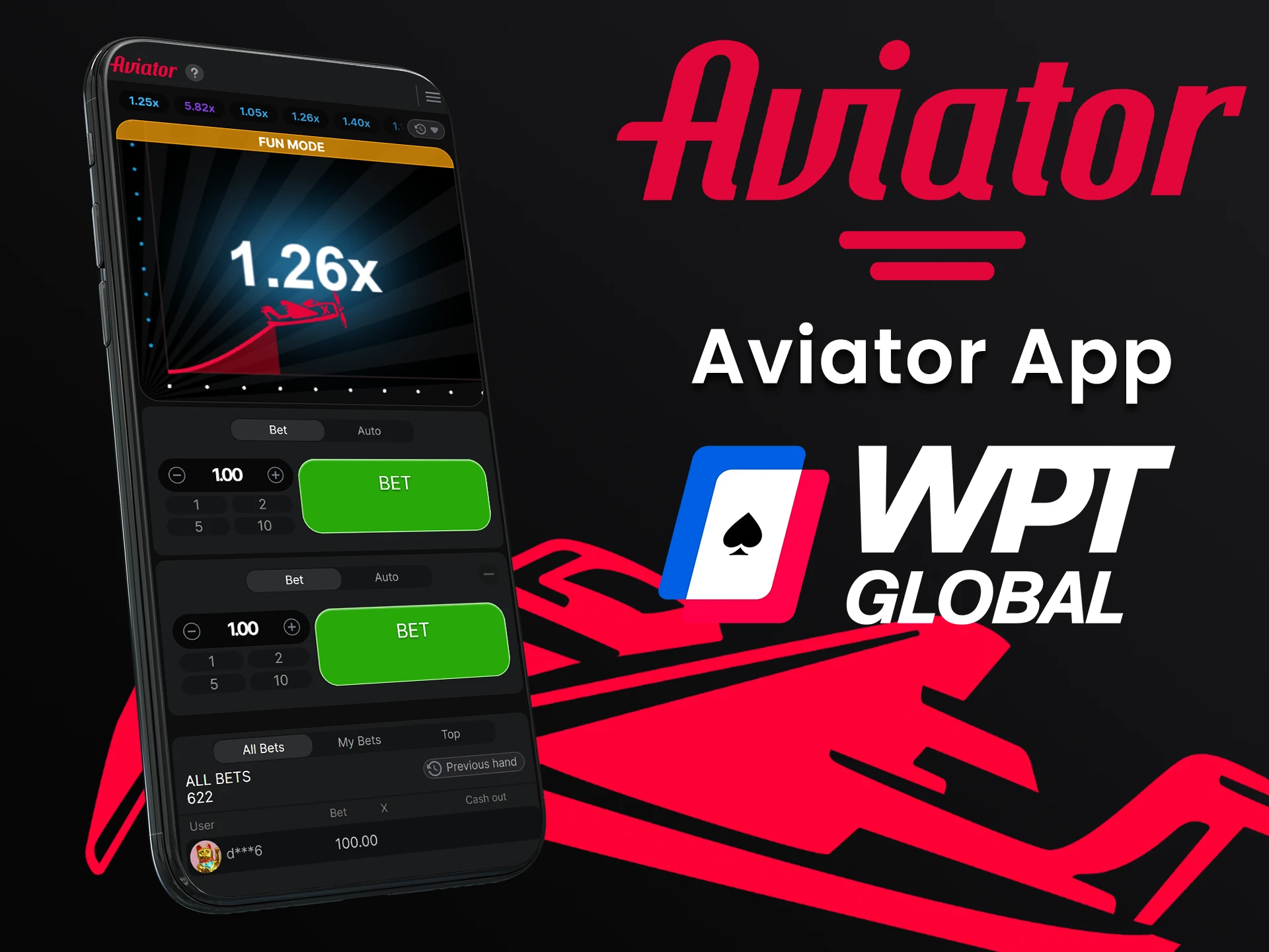 You can play Aviator on the WPT Global app.