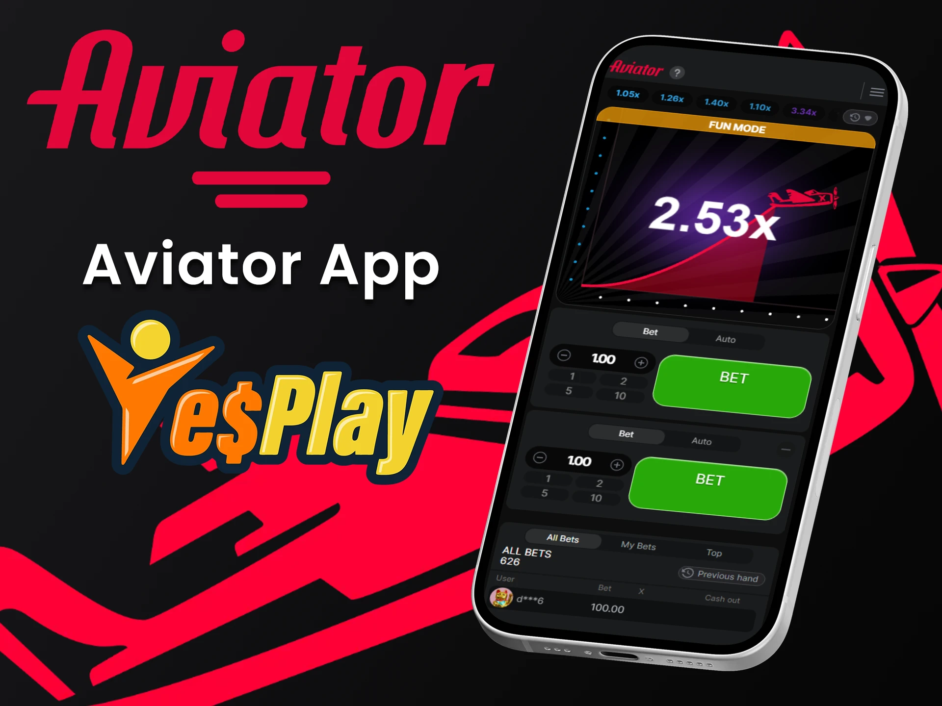 You can play Aviator on the YesPlay app.