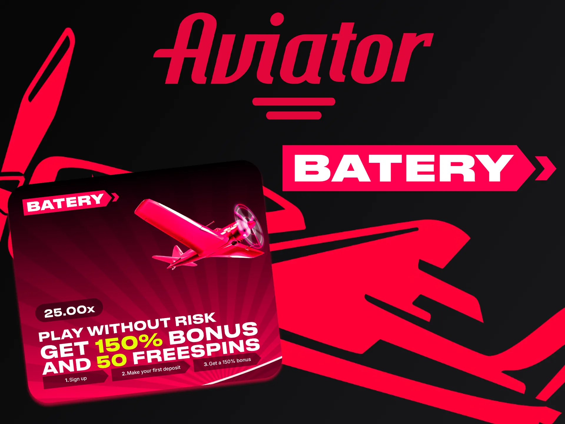 Find out what bonuses Batery offers for playing Aviator.