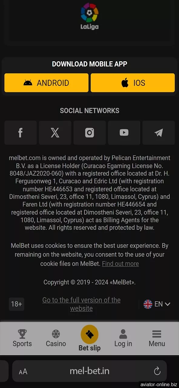 Go to the official Melbet website to download the app.