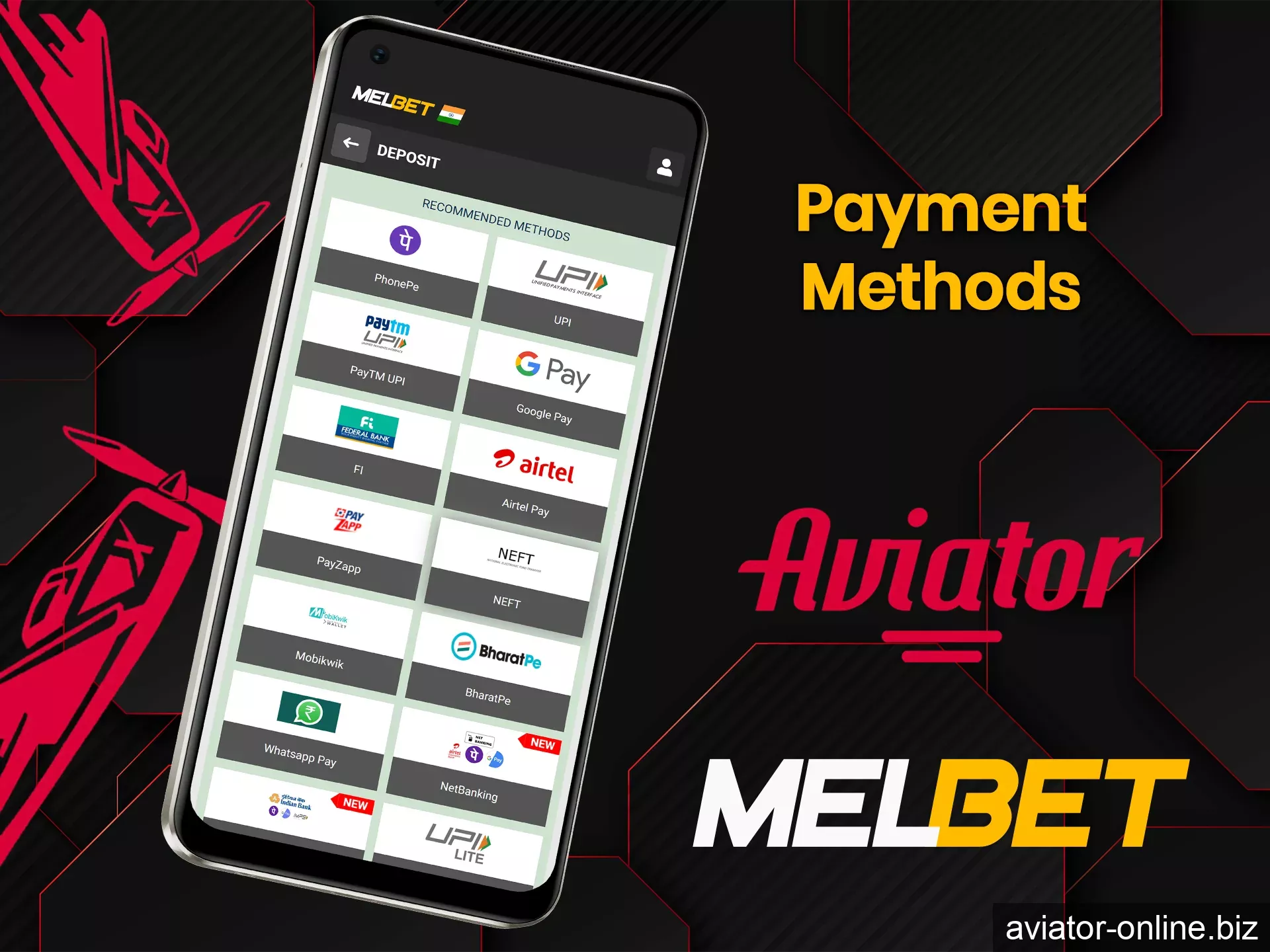 Explore the payment systems available in the Melbet app.