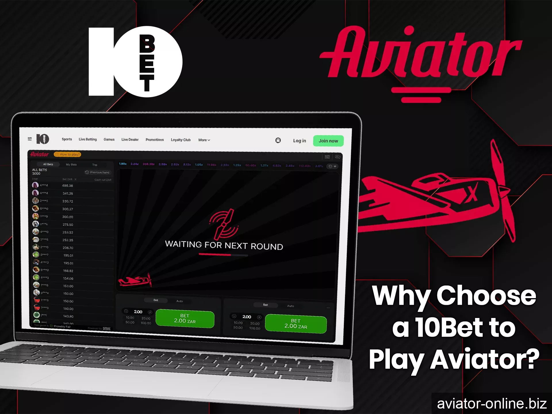 Discover the benefits of playing Aviator at 10Bet.