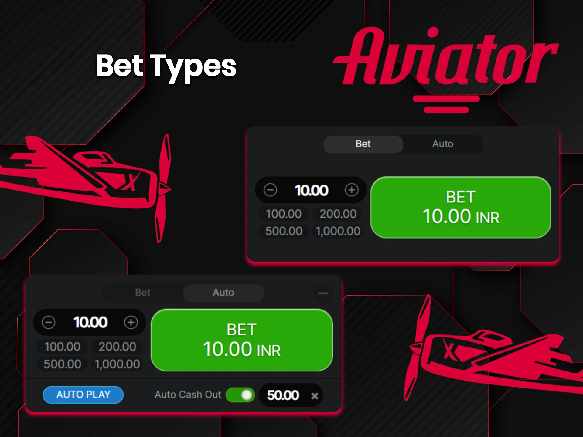 In the Demo version of the game Aviator, you can also place bets.