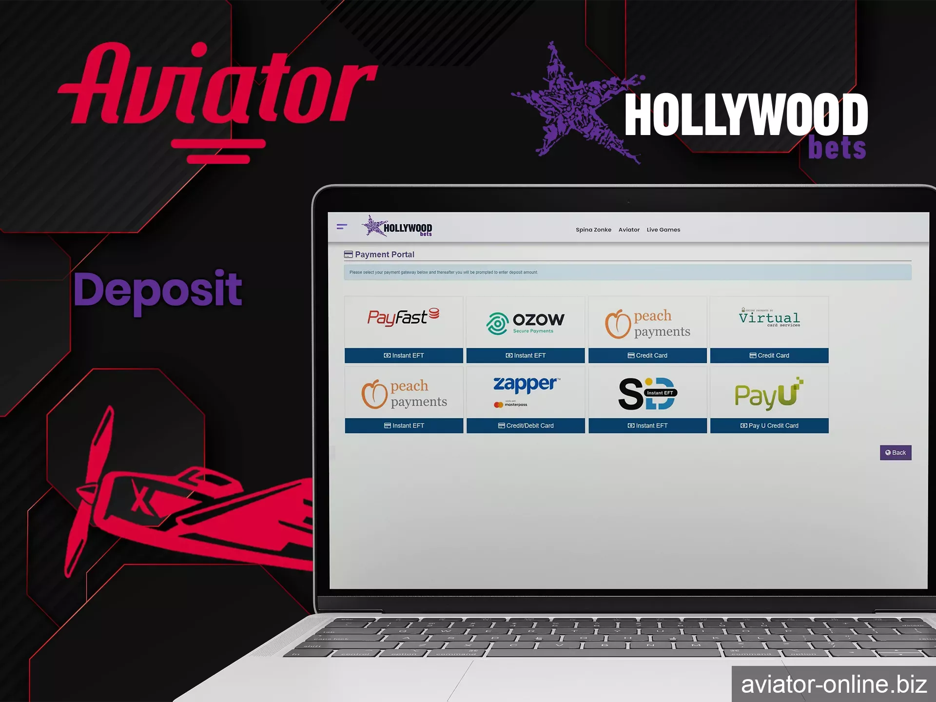 HollywoodBets offers many different deposit and withdrawal options.