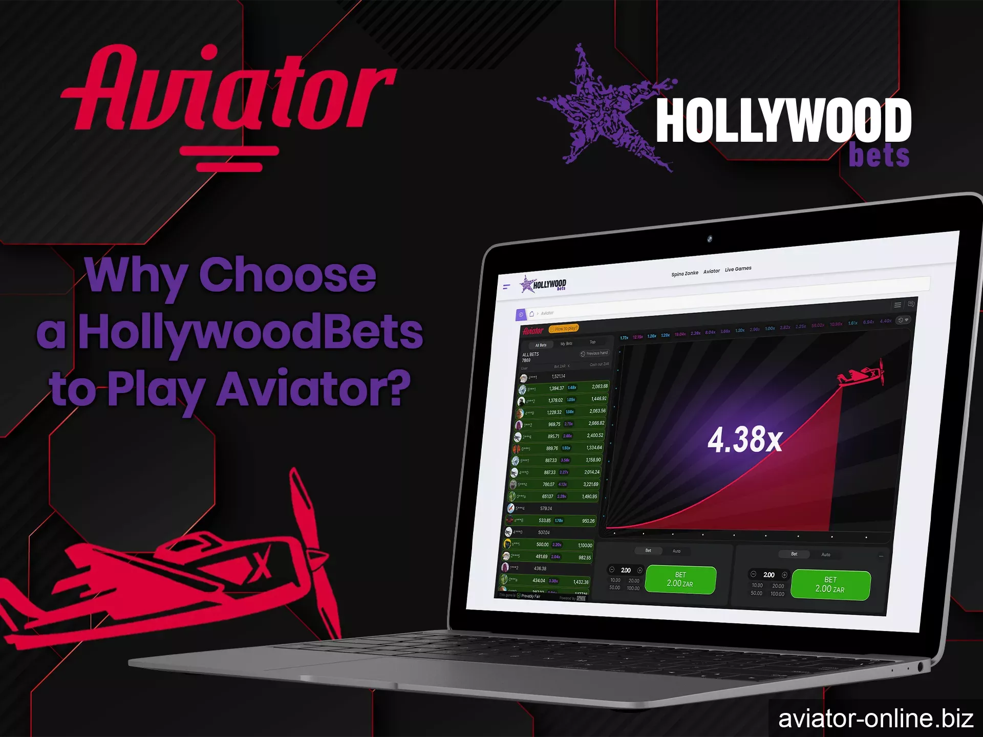 For an unforgettable experience with the Aviator game, choose HollywoodBets.