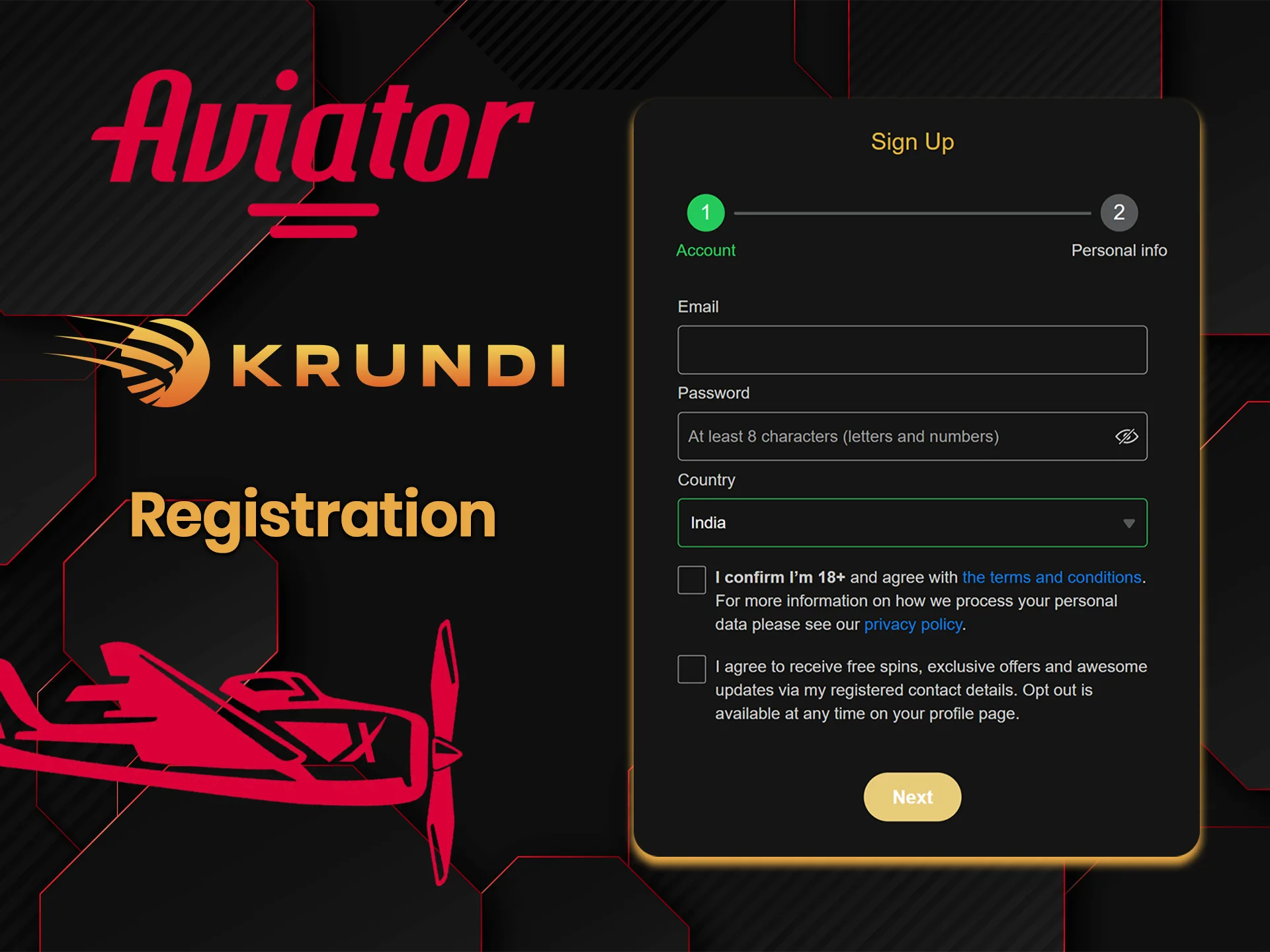 Signing up for Krundi involves a few simple steps.