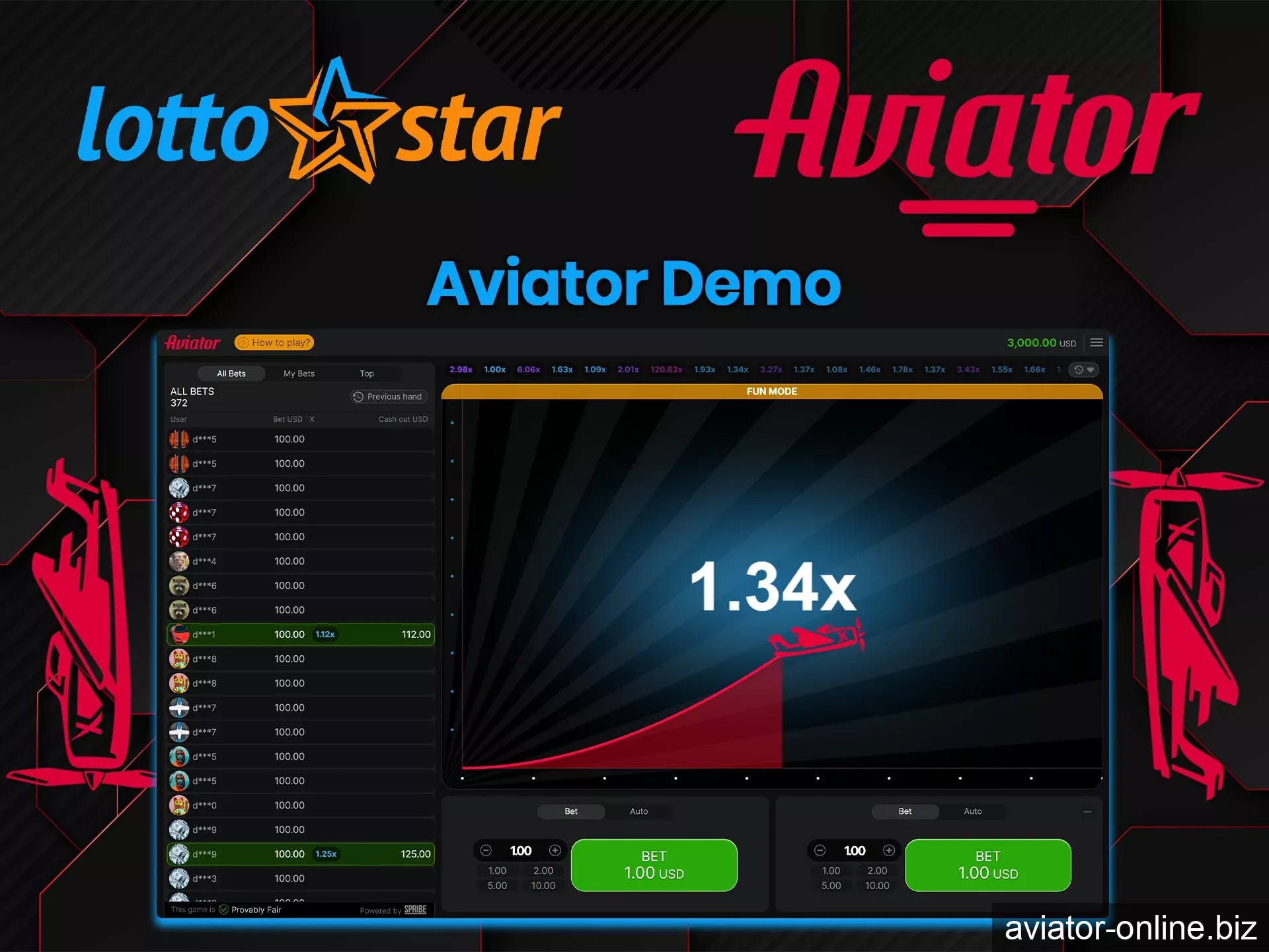 The Aviator demo at Lottostar is great for practicing and strategizing.