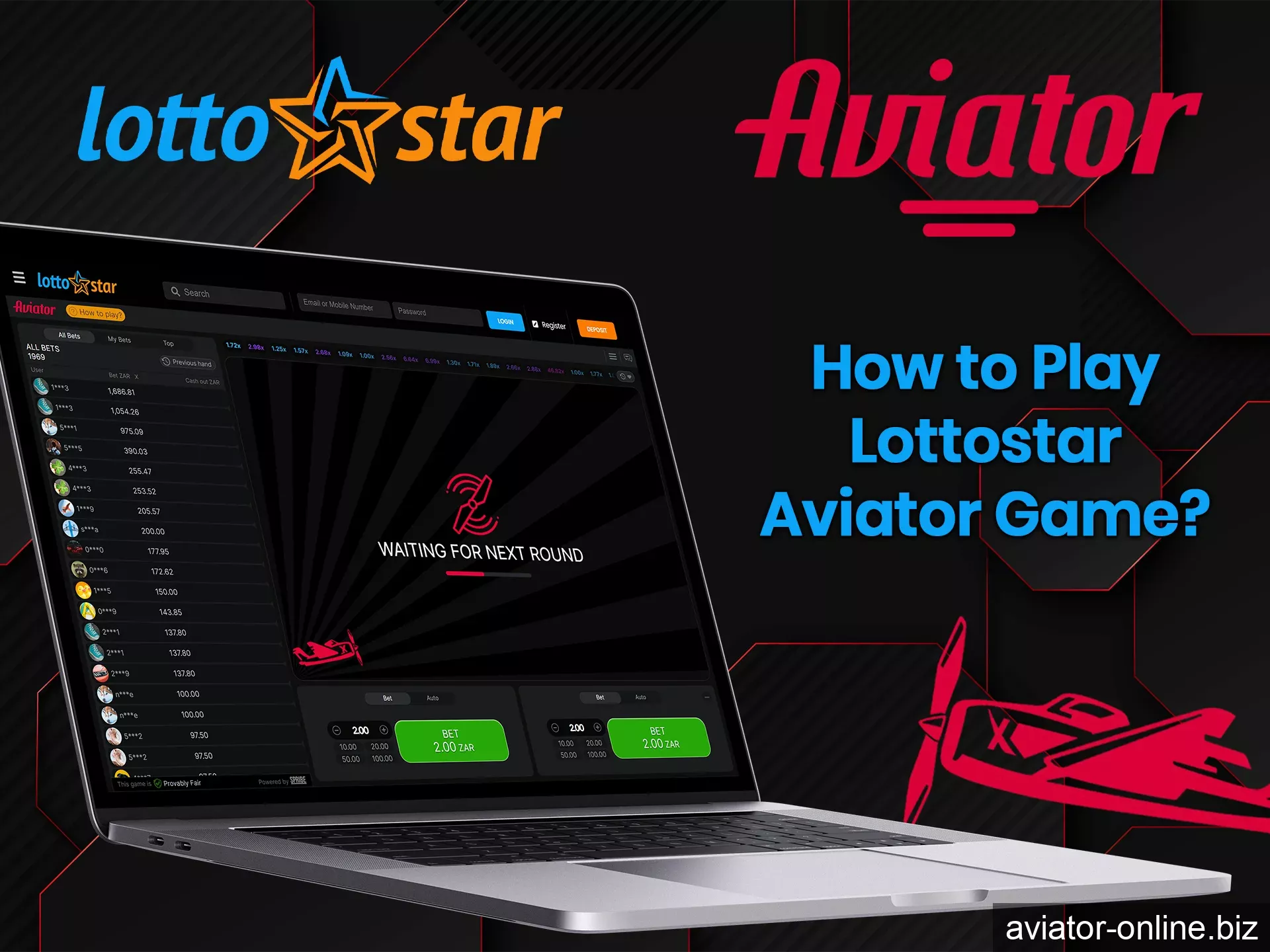 You need to follow a few steps before you start enjoying Aviator on Lottostar.