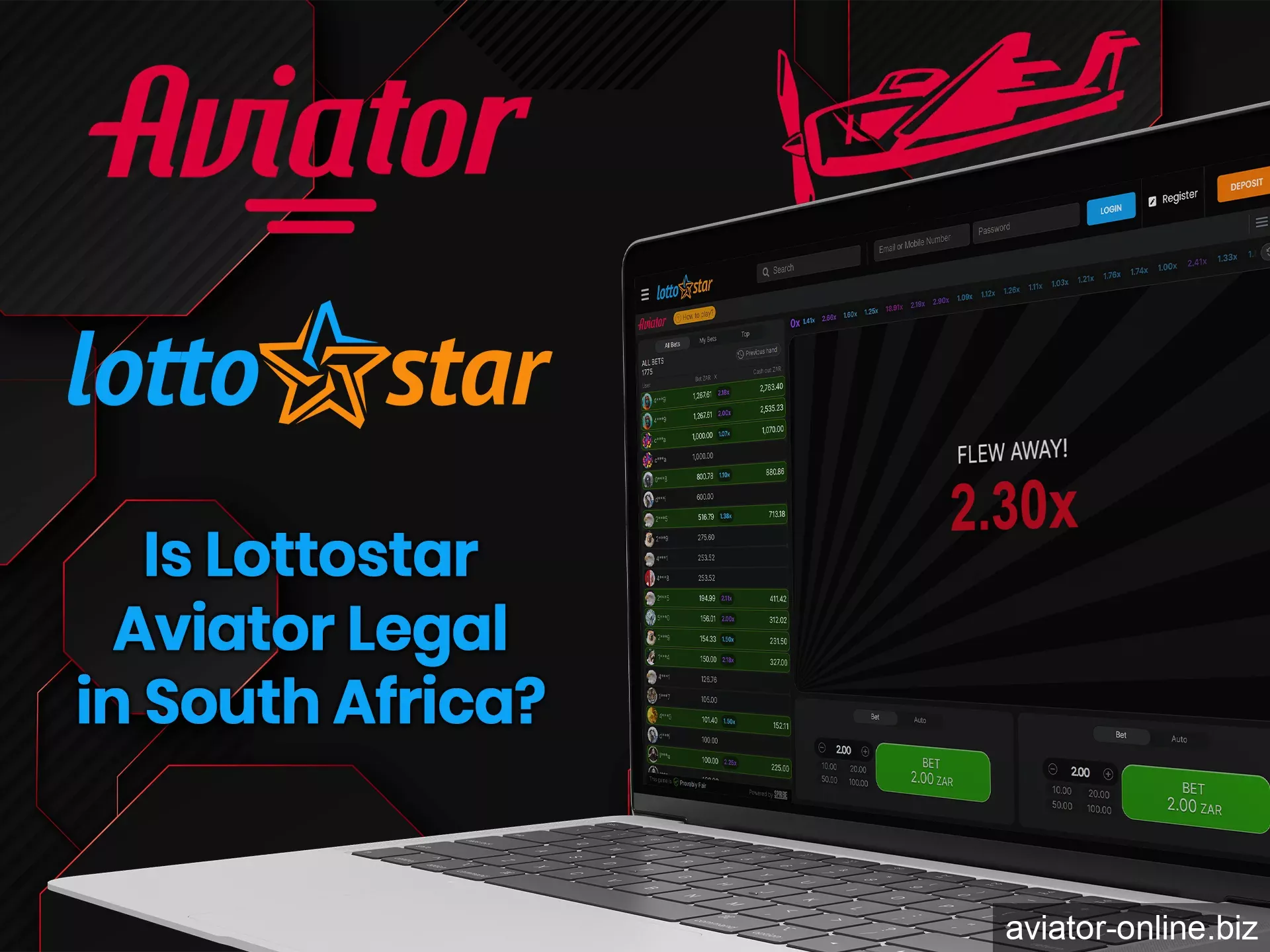 You don't have to worry about the legality of the Lottostar platform and play Aviator.