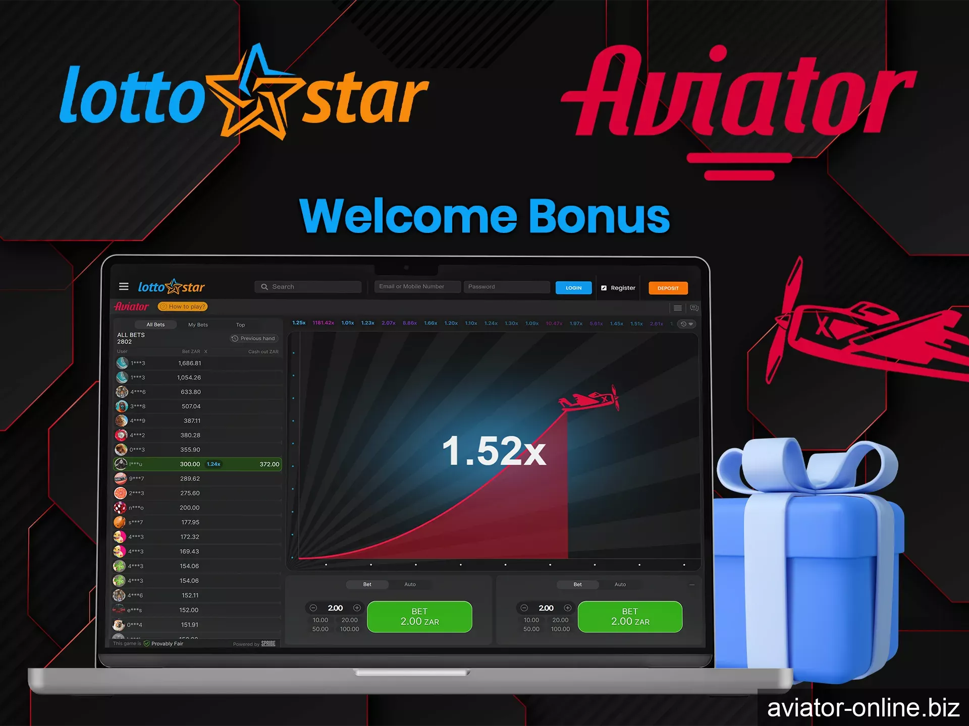 Fund your account after registering at Lottostar and get a deposit bonus.