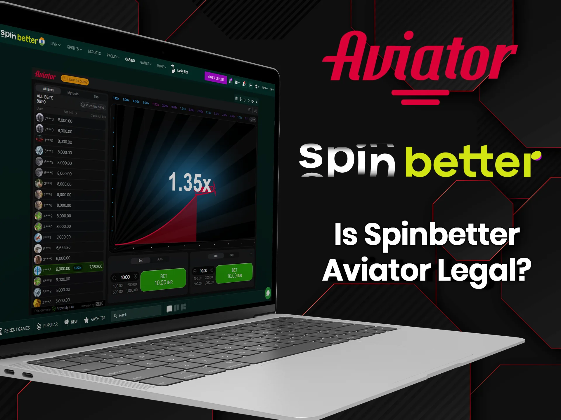 Spinbetter is a licensed and trusted casino.