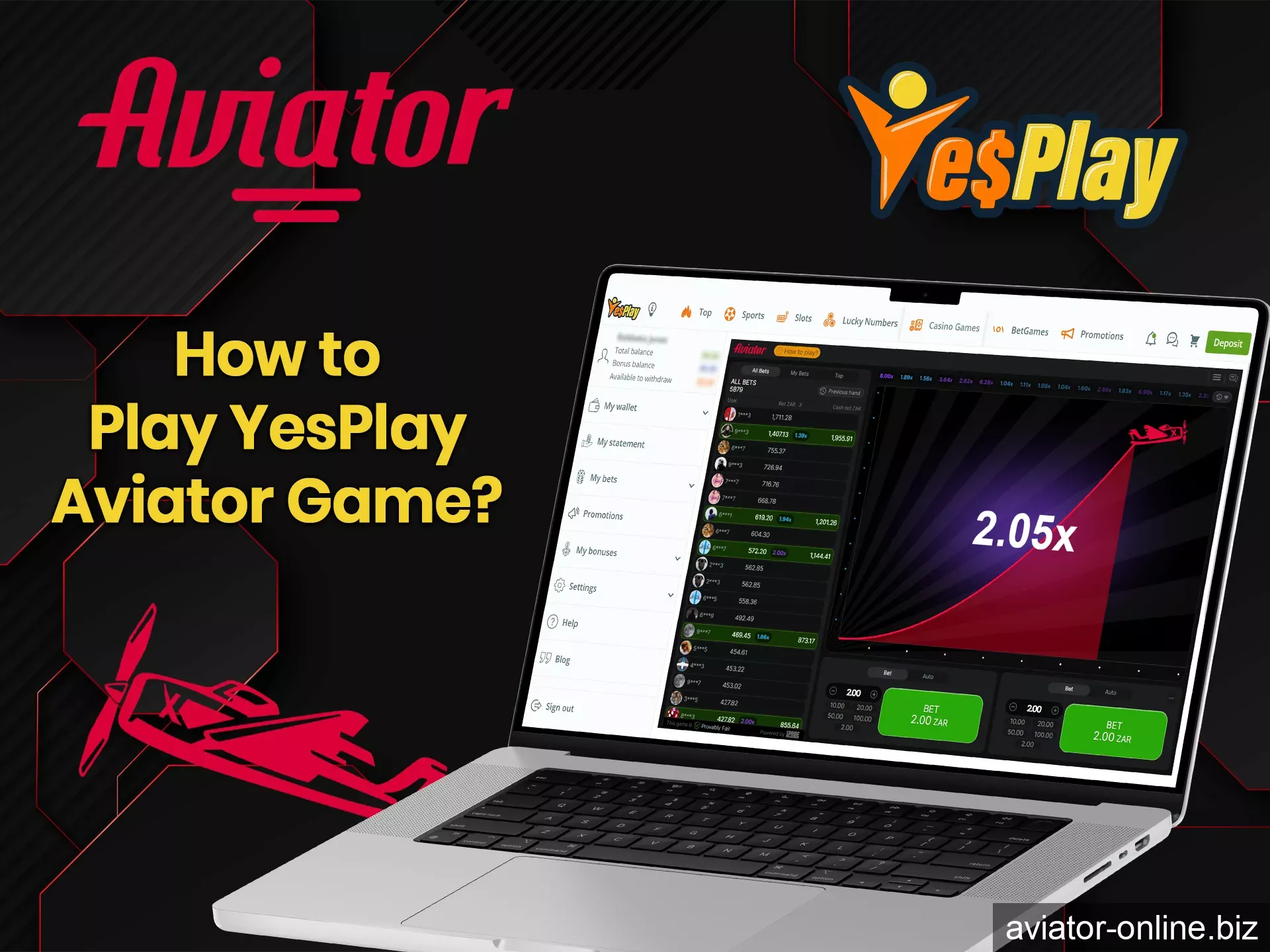 Launch the Aviator game and start conquering the heights with YesPlay.